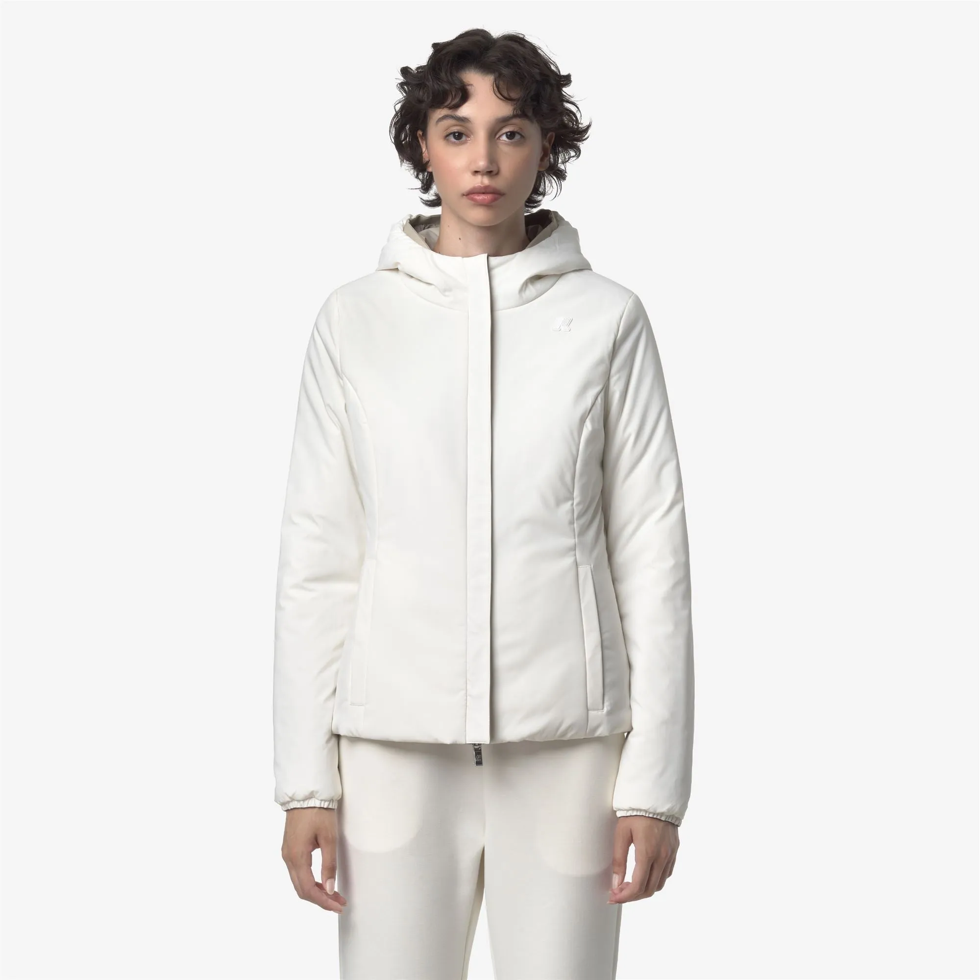 LILY ST WARM DOUBLE - Jackets - Short - Woman - Beige Cashmere-White Gardenia sold by K-Way product image thumbnail 3