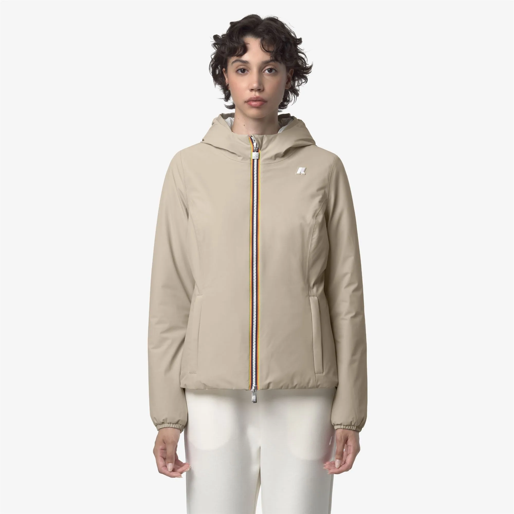 LILY ST WARM DOUBLE - Jackets - Short - Woman - Beige Cashmere-White Gardenia sold by K-Way product image thumbnail 4