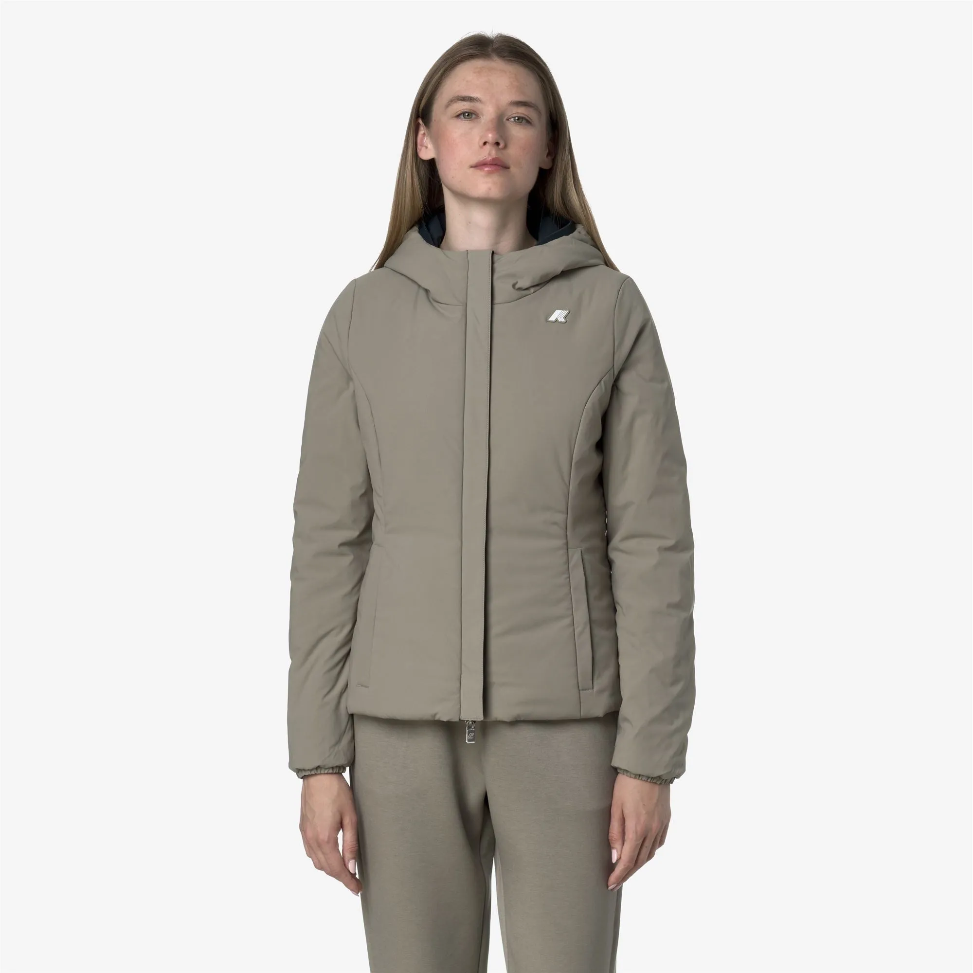 LILY ST WARM REVERSIBLE - Jackets - Short - WOMAN - Blue Depth-Green Oak sold by K-Way product image thumbnail 3