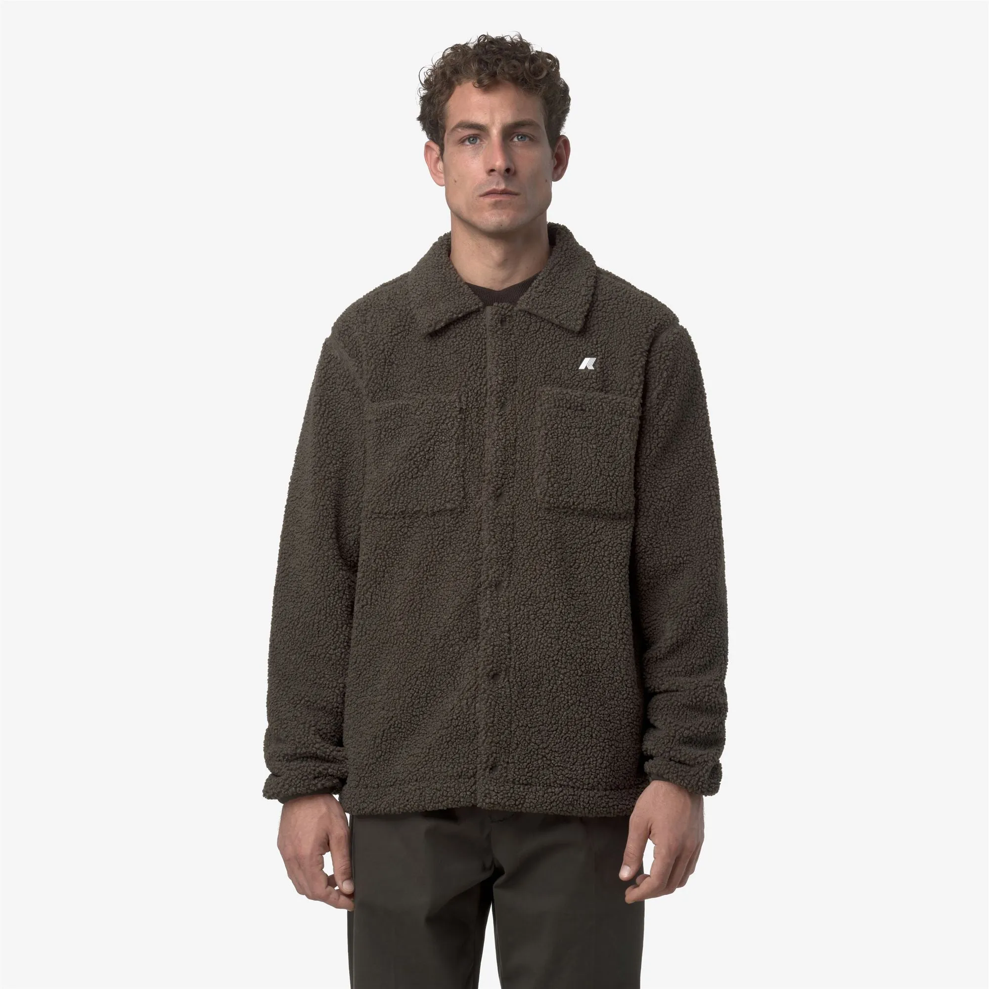 CAMERON SHERPA POLAR - Fleece - Jacket - Man - Black Olive Combo-Black Olive sold by K-Way product image thumbnail 3