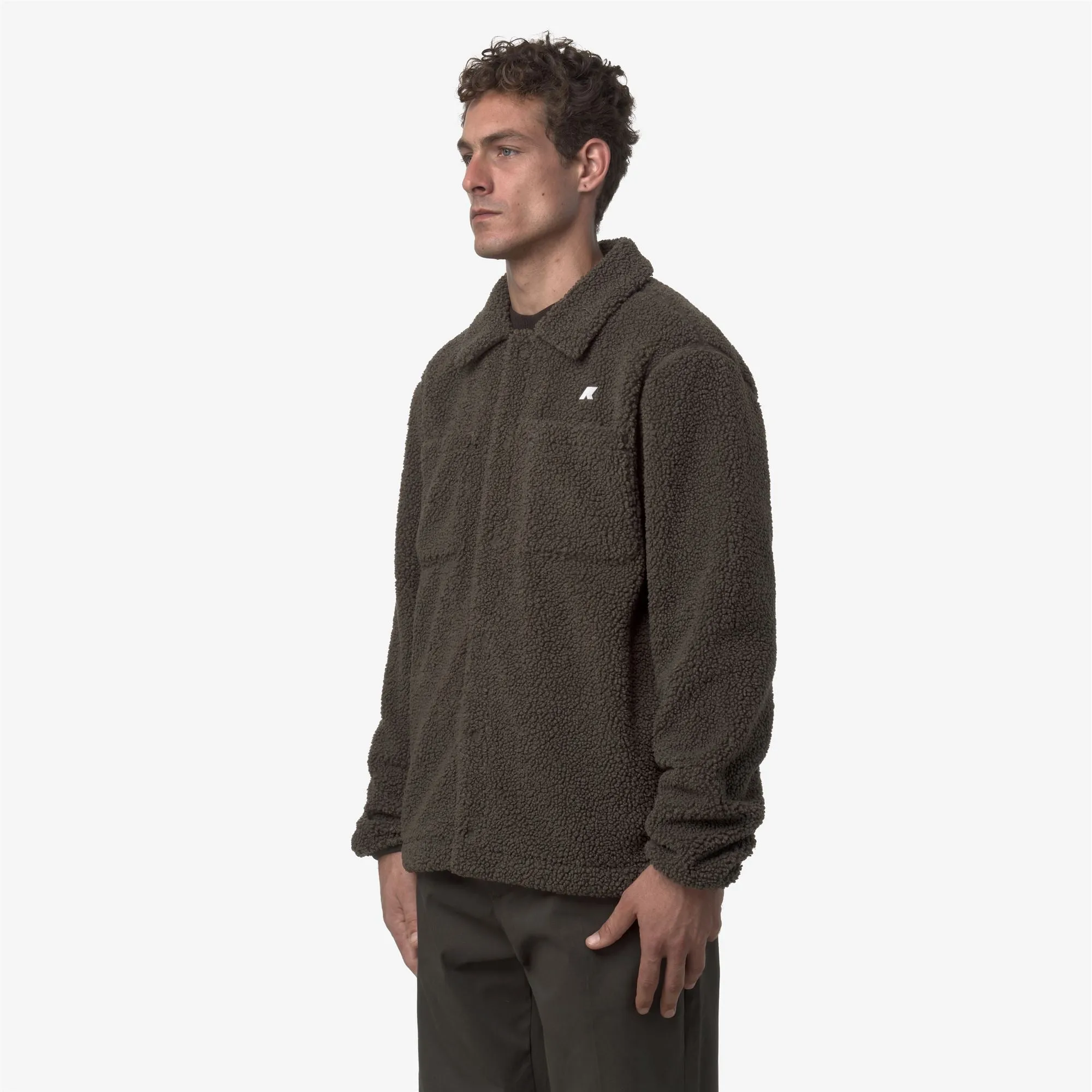 CAMERON SHERPA POLAR - Fleece - Jacket - Man - Black Olive Combo-Black Olive sold by K-Way product image thumbnail 4