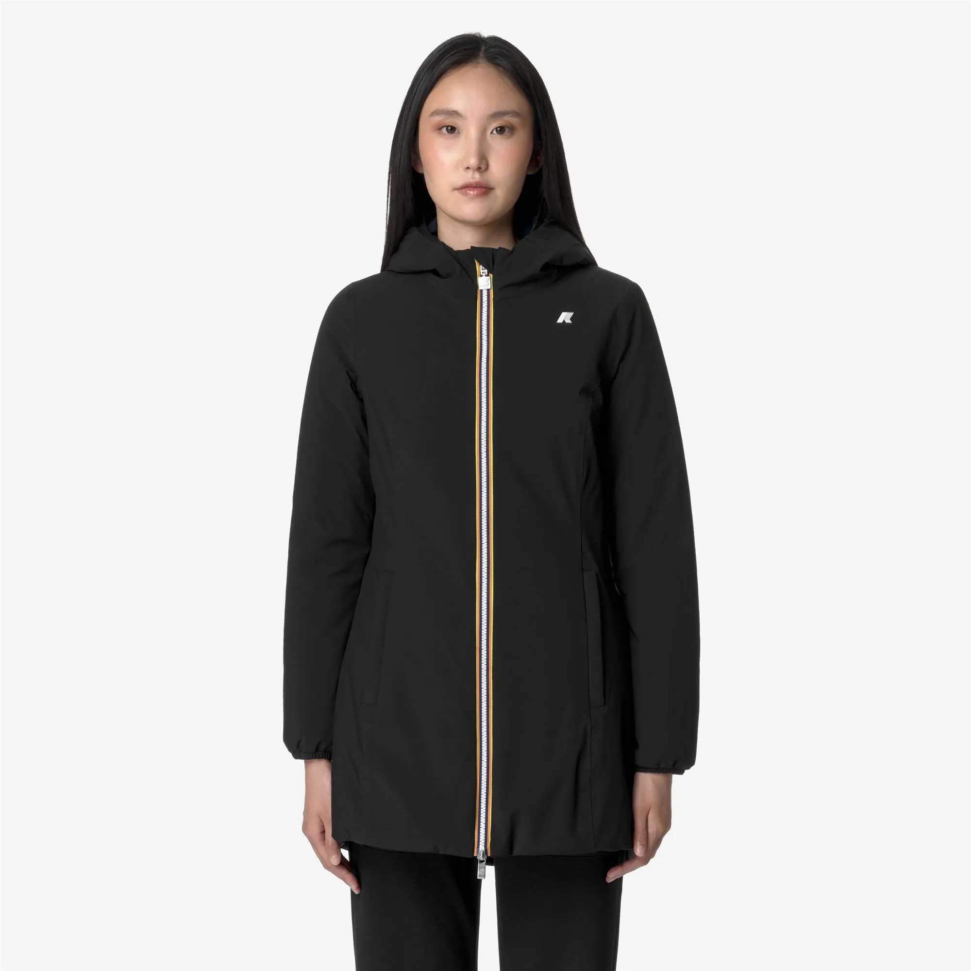 DENISE ST WARM DOUBLE - Jackets - Mid - Woman - Black-Blue Depth-Black Pure-Blue Depth sold by K-Way product image thumbnail 4