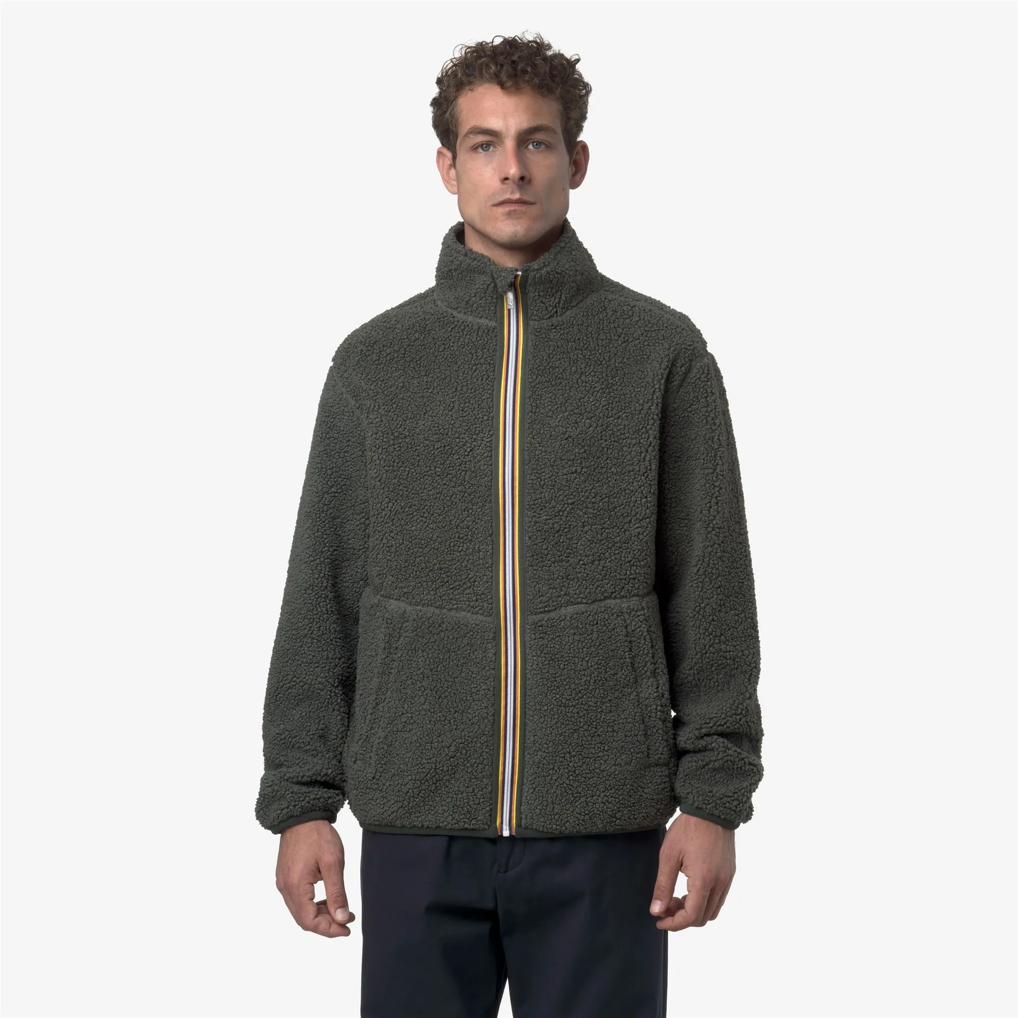 PASCAL SHERPA POLAR DOUBLE - Fleece - Jacket - Man - Green Blackish Combo-GREEN BLACKISH sold by K-Way product image thumbnail 4