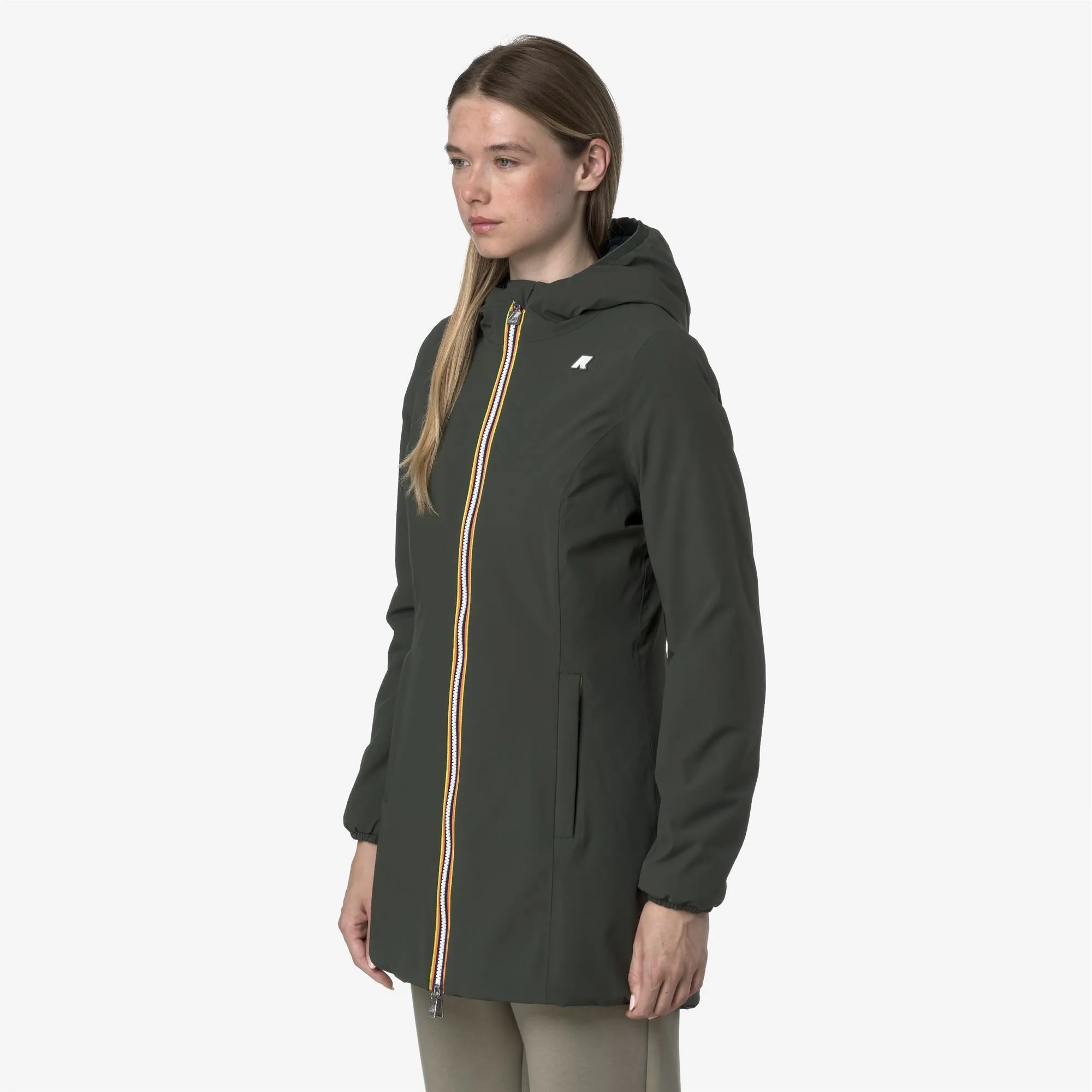 DENISE ST WARM DOUBLE - Jackets - Mid - Woman - GREEN BLACKISH -Blue Depth sold by K-Way product image thumbnail 5