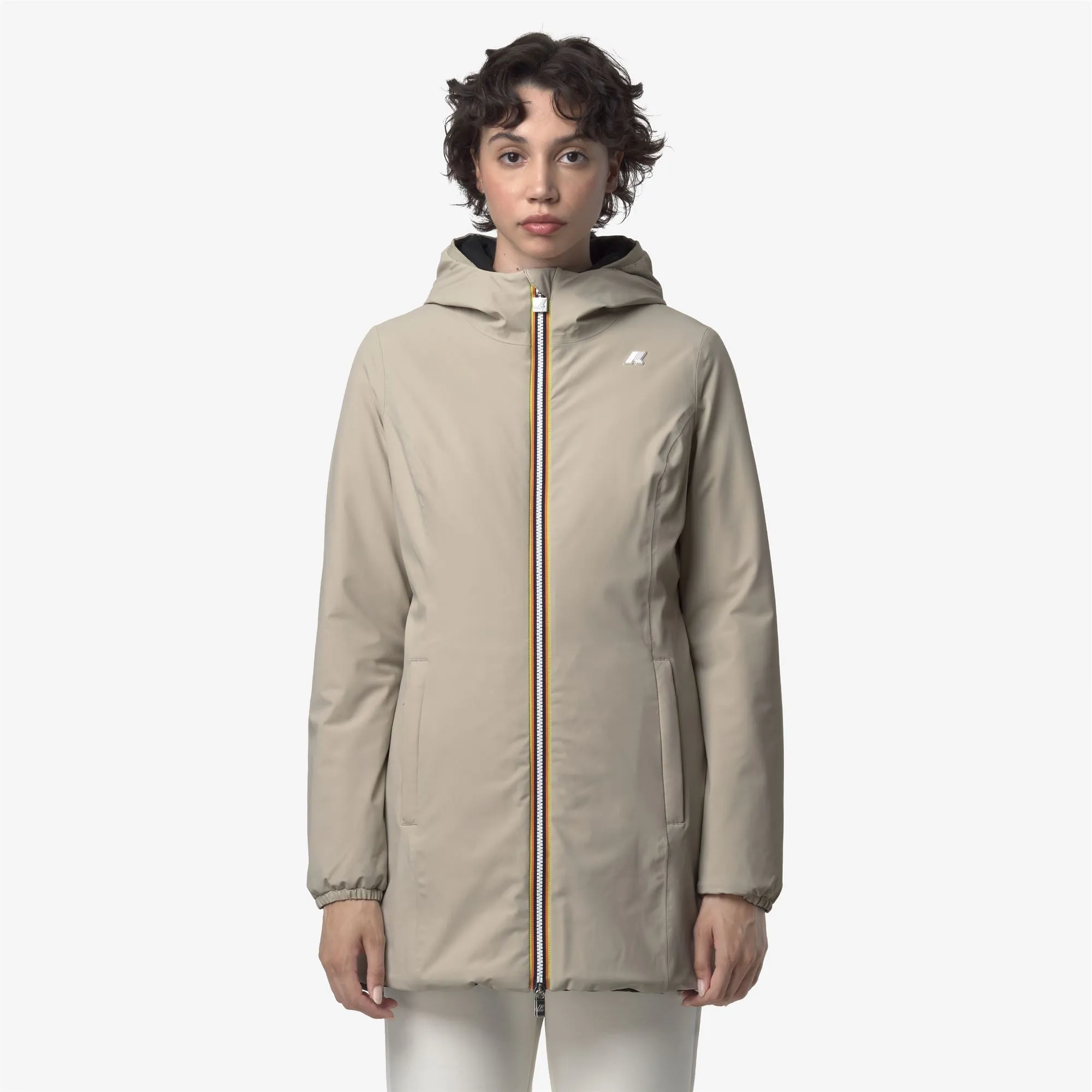 DENISE ST WARM REVERSIBLE - Jackets - Mid - WOMAN - Beige Cashmere-Black Pure sold by K-Way product image thumbnail 4