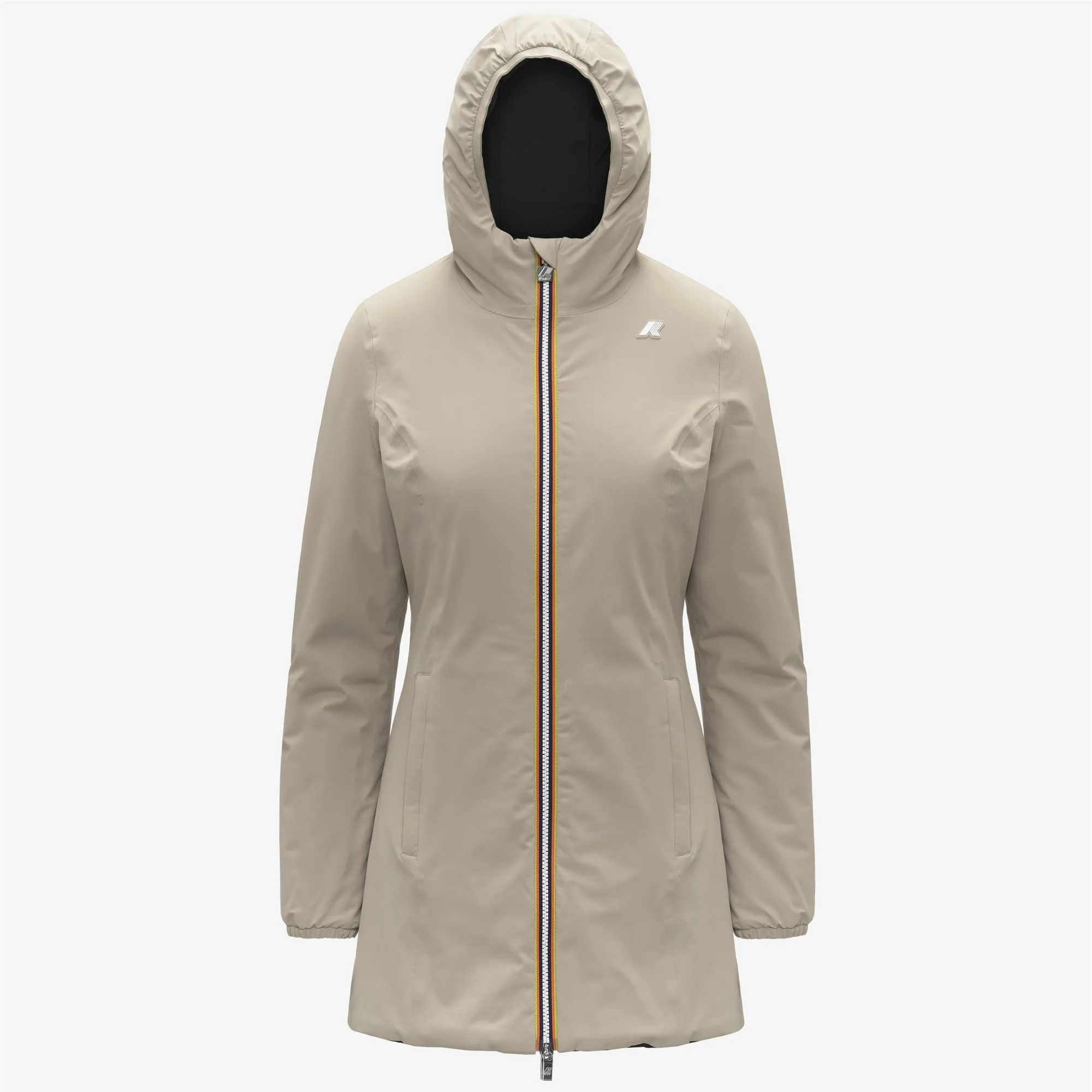 DENISE ST WARM REVERSIBLE - Jackets - Mid - WOMAN - Beige Cashmere-Black Pure sold by K-Way