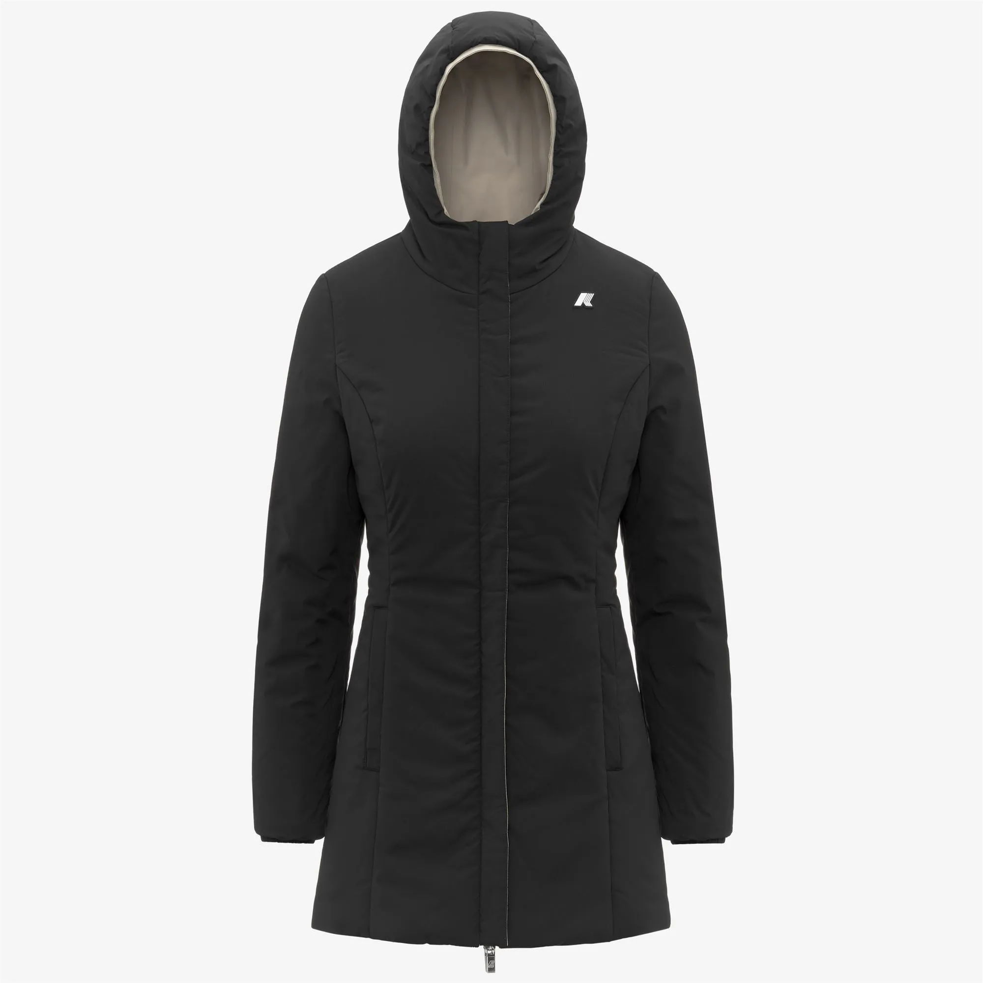 DENISE ST WARM REVERSIBLE - Jackets - Mid - WOMAN - Beige Cashmere-Black Pure sold by K-Way product image thumbnail 2