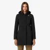 MATHY BONDED - Jackets - 3/4 LENGTH - WOMAN - Black-Blue Depth sold by K-Way