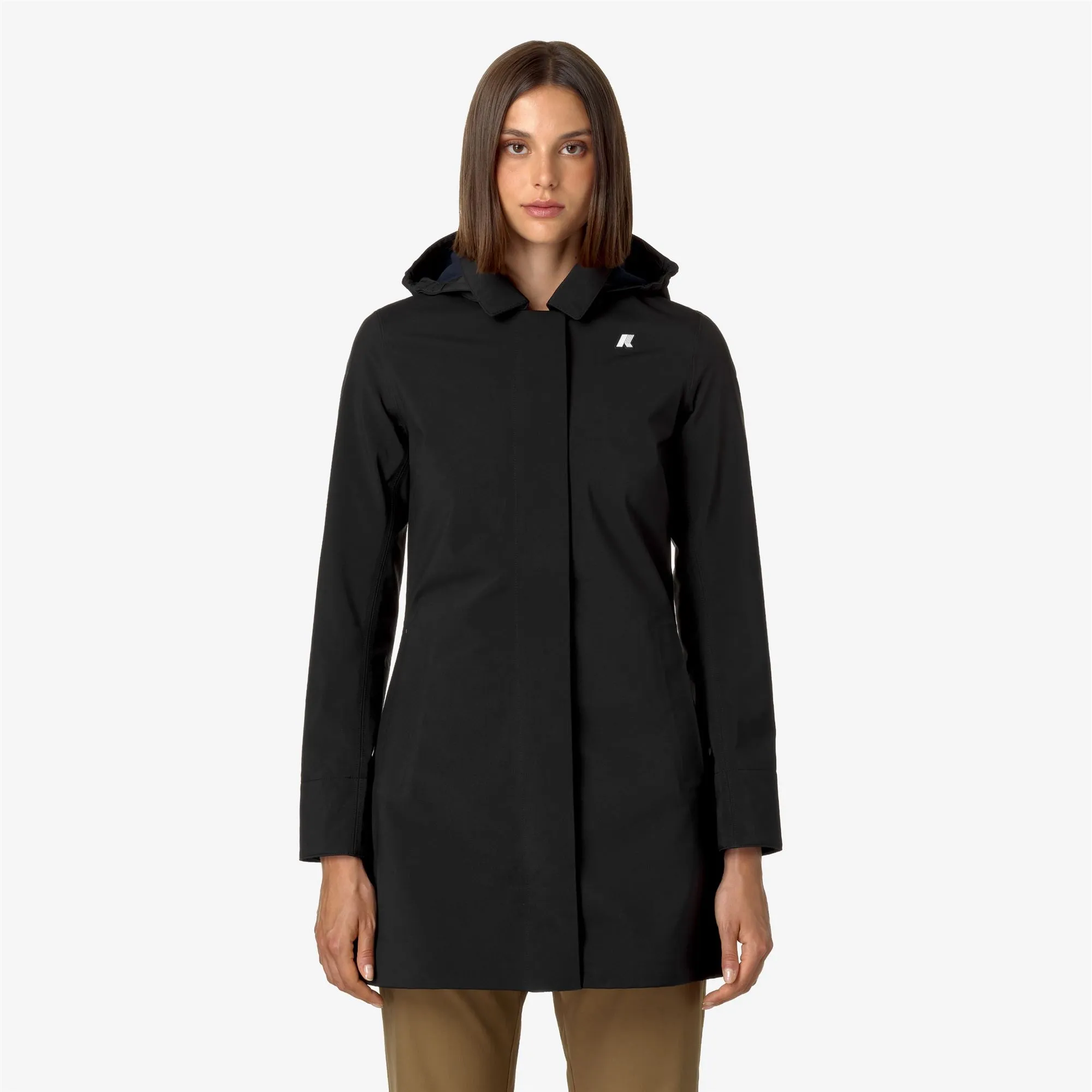 MATHY BONDED - Jackets - 3/4 Length - Woman - Black-Blue Depth-Black Pure-Blue Depth sold by K-Way product image thumbnail 3