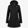 MATHY BONDED - Jackets - 3/4 LENGTH - WOMAN - Black-Blue Depth sold by K-Way