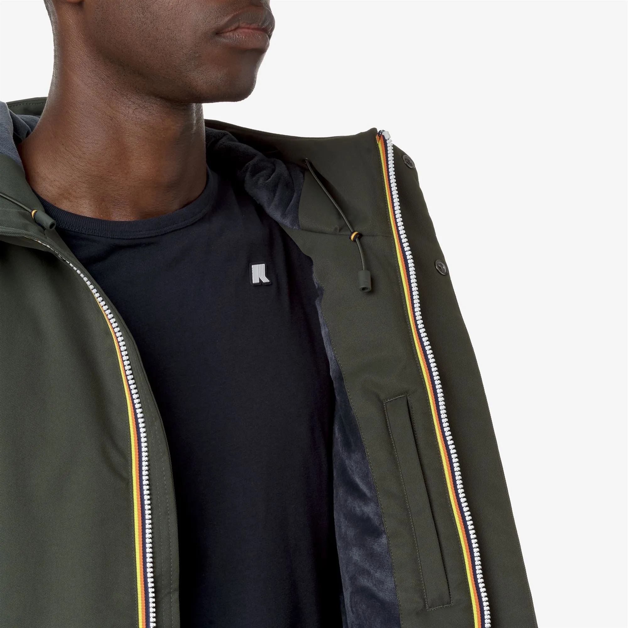 JACKO TWILL MARMOTTA - Jackets - Short - Man - Green B-Blue A sold by K-Way product image thumbnail 2