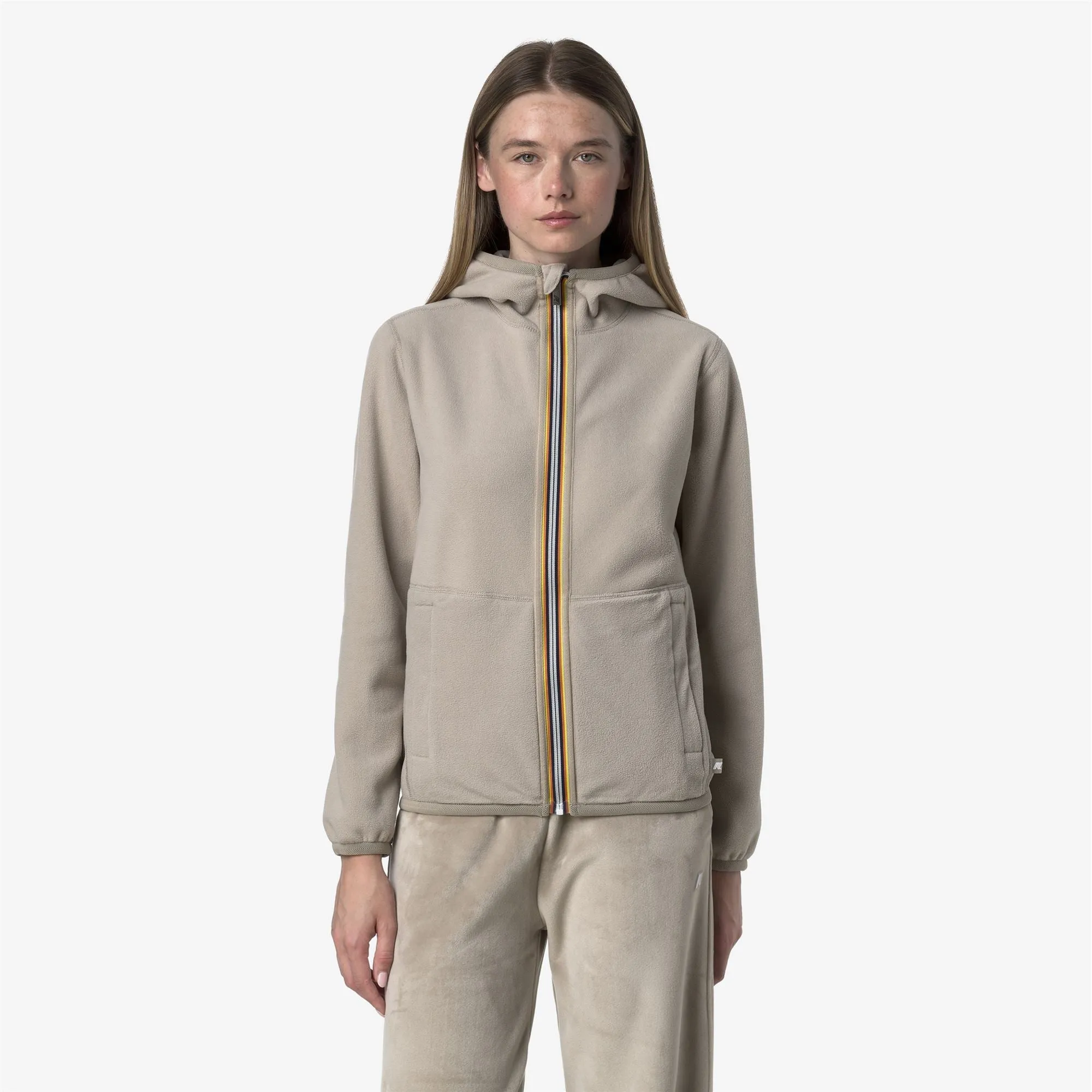 LILY VELOUR POLAR DOUBLE - Fleece - Jacket - Woman - Beige Cashmere-Beige Cashmere sold by K-Way product image thumbnail 3