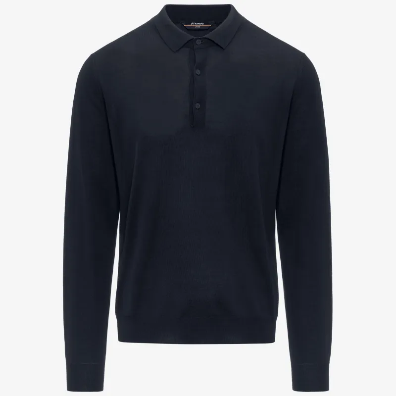 REY WOOL MERINO BLEND - Knitwear - Pull Over - Man - Blue Depth made by K-Way