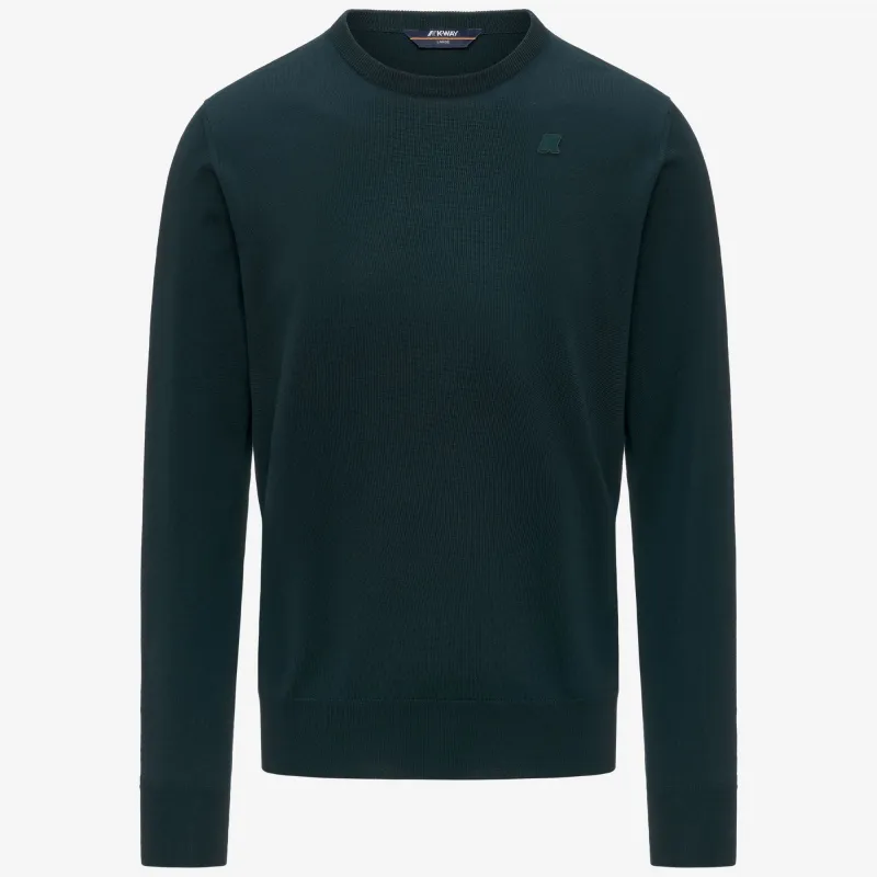 SEBASTIEN MERINO - Knitwear - Pull Over - MAN - Green Ponderosa sold by K-Way