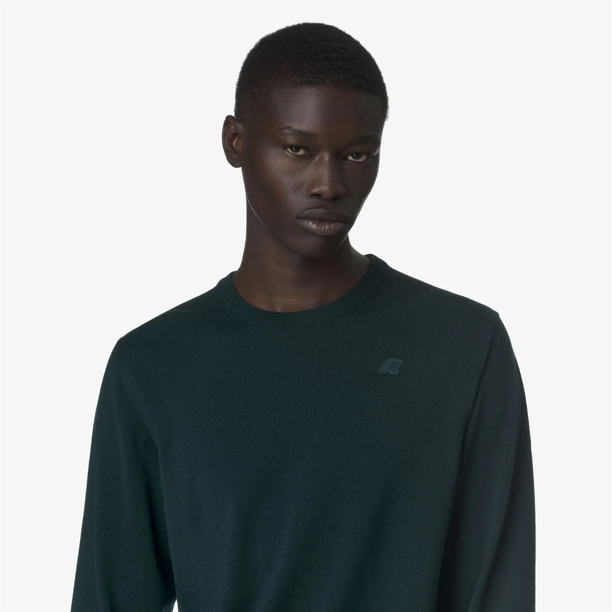 SEBASTIEN MERINO - Knitwear - Pull Over - Man - Green Ponderosa sold by K-Way product image thumbnail 2