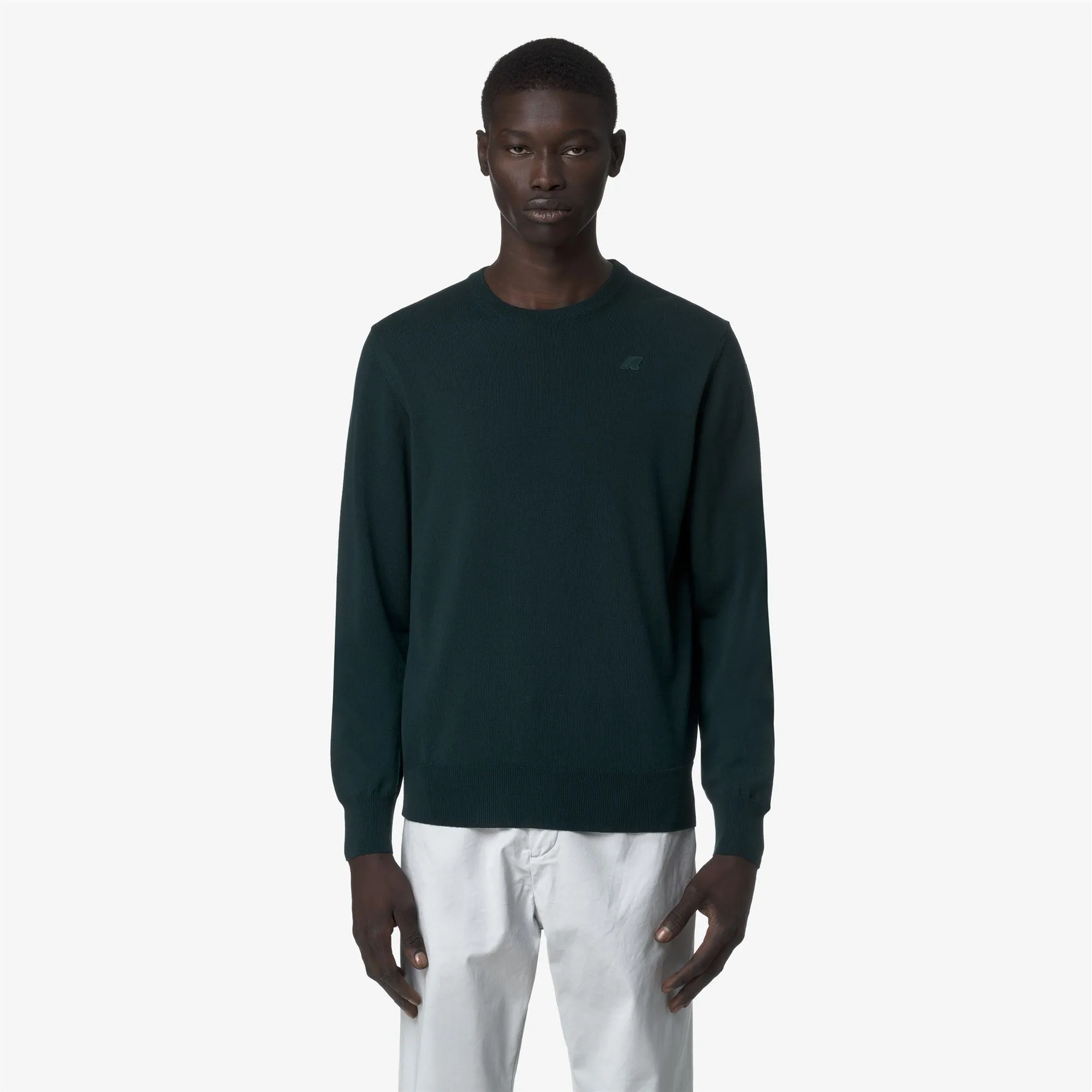 SEBASTIEN MERINO - Knitwear - Pull Over - Man - Green Ponderosa sold by K-Way product image thumbnail 3