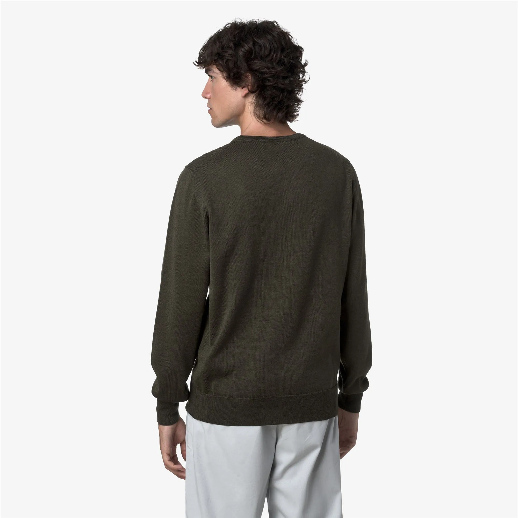 SEBASTIEN MERINO - Knitwear - Pull Over - MAN - GREEN BLACKISH sold by K-Way product image thumbnail 5