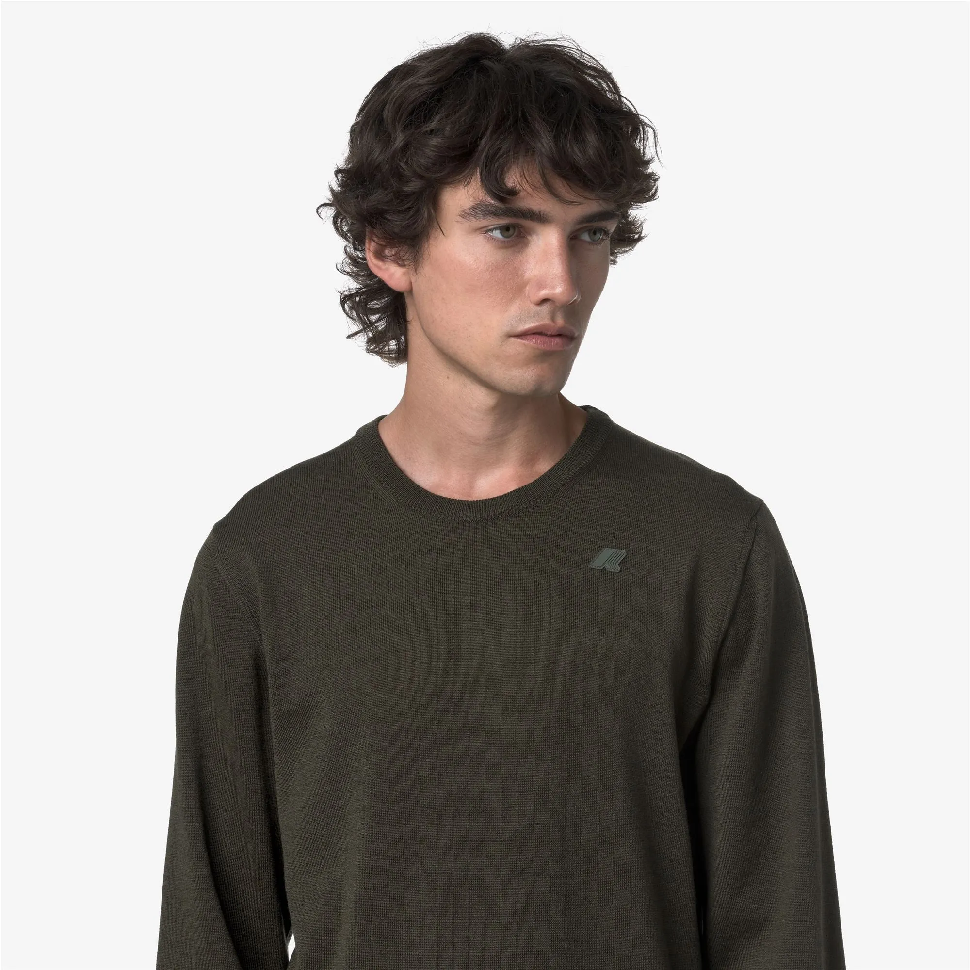 SEBASTIEN MERINO - Knitwear - Pull Over - MAN - GREEN BLACKISH sold by K-Way product image thumbnail 2