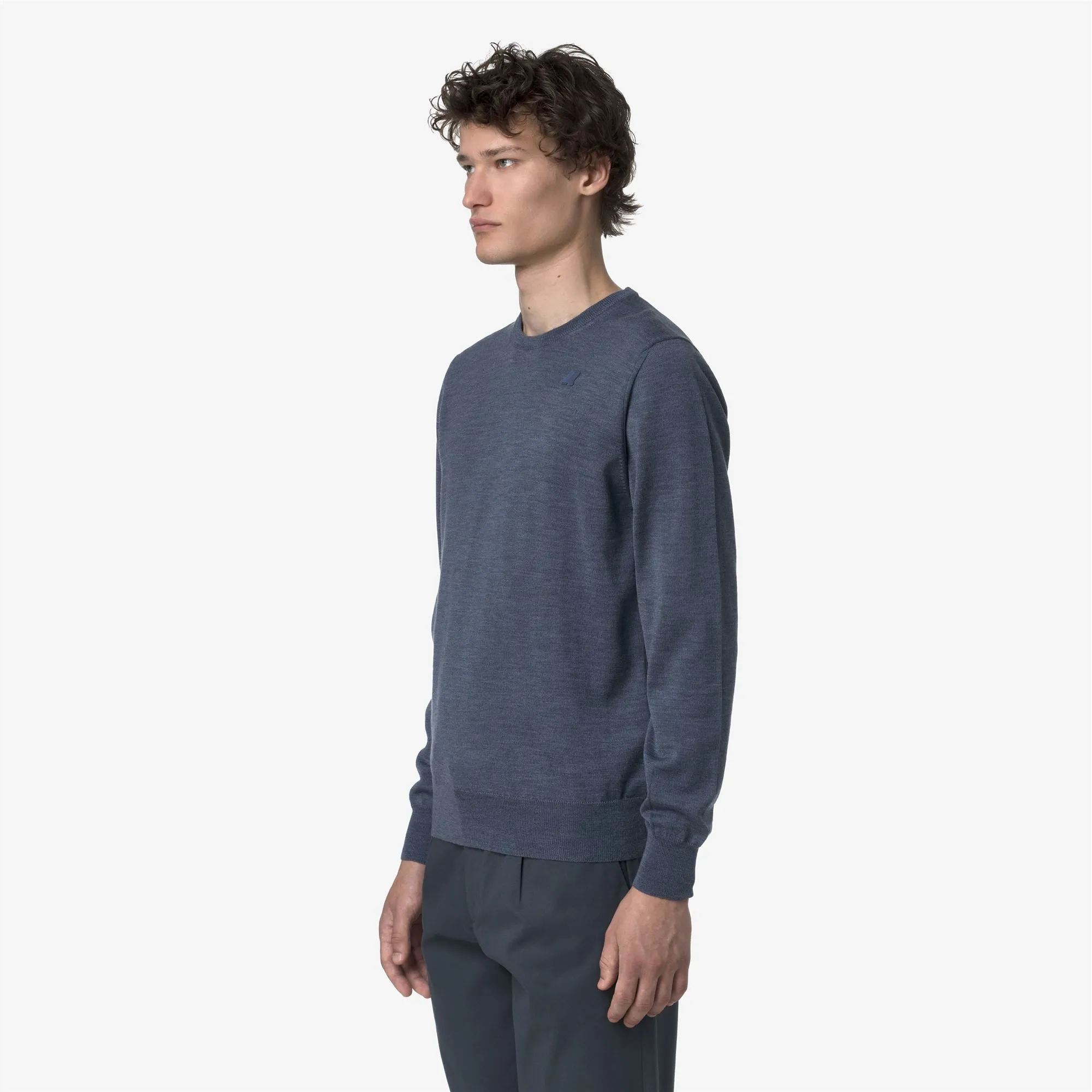 SEBASTIEN MERINO - Knitwear - Pull Over - MAN - Blue Avion Mel sold by K-Way product image thumbnail 4