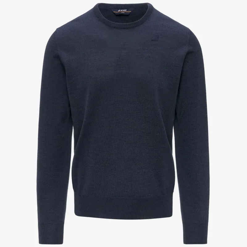 SEBASTIEN MERINO - Knitwear - Pull Over - MAN - Blue Faded Mel sold by K-Way