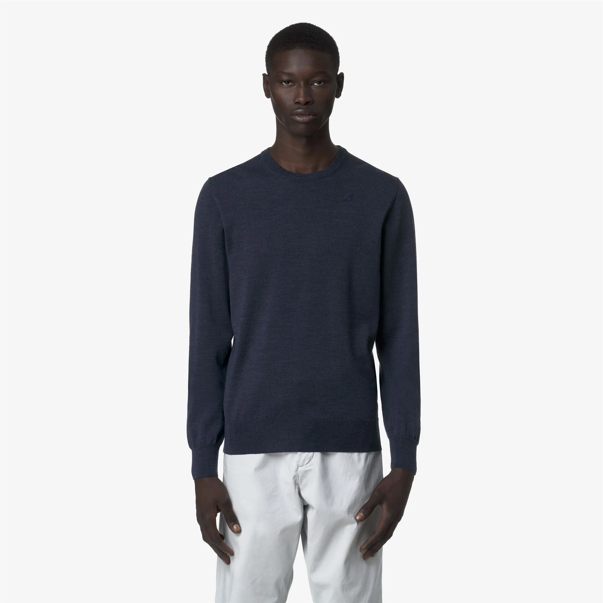 SEBASTIEN MERINO - Knitwear - Pull Over - Man - Blue Faded Mel-Blue Faded sold by K-Way product image thumbnail 3
