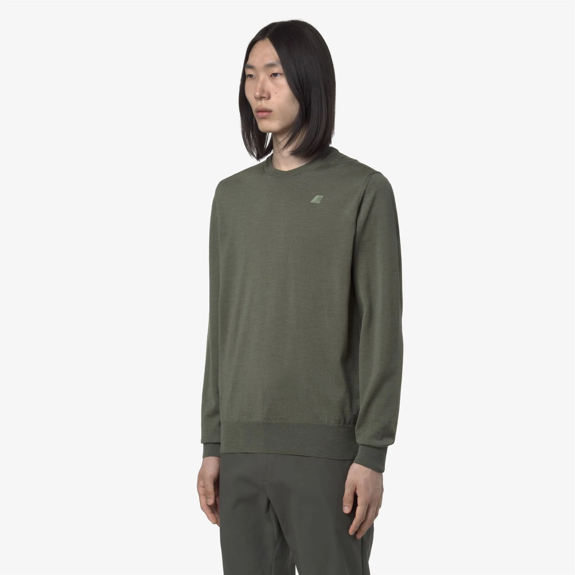 SEBASTIEN MERINO - Knitwear - Pull Over - MAN - Green Sage sold by K-Way product image thumbnail 4