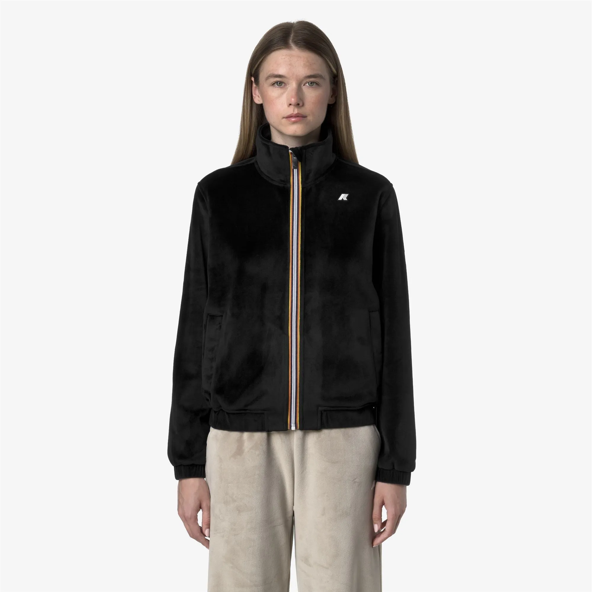 VIVIETTE VELOUR POLAR - Fleece - Jacket - Woman - Black Pure-Black Pure sold by K-Way product image thumbnail 3