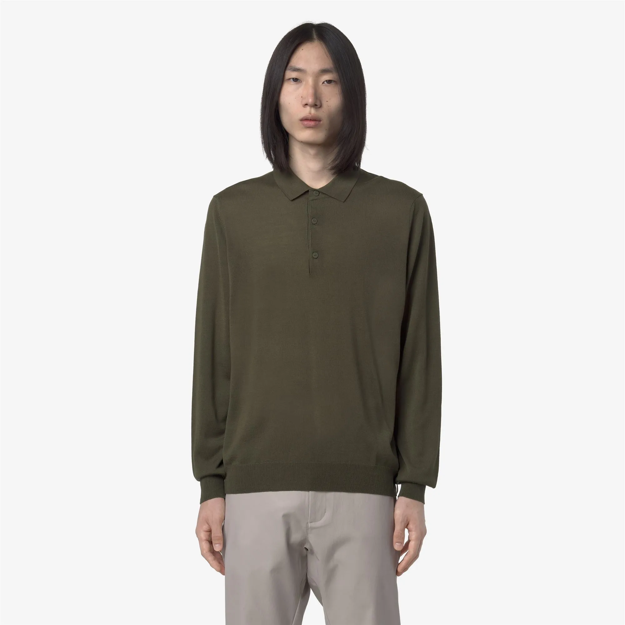 REY WOOL MERINO BLEND - Knitwear - Pull Over - Man - Green Winter sold by K-Way product image thumbnail 3