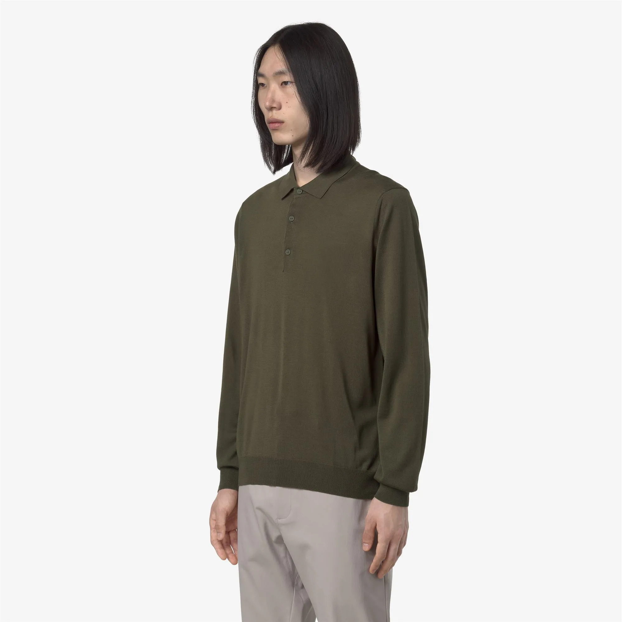 REY WOOL MERINO BLEND - Knitwear - Pull Over - Man - Green Winter sold by K-Way product image thumbnail 4