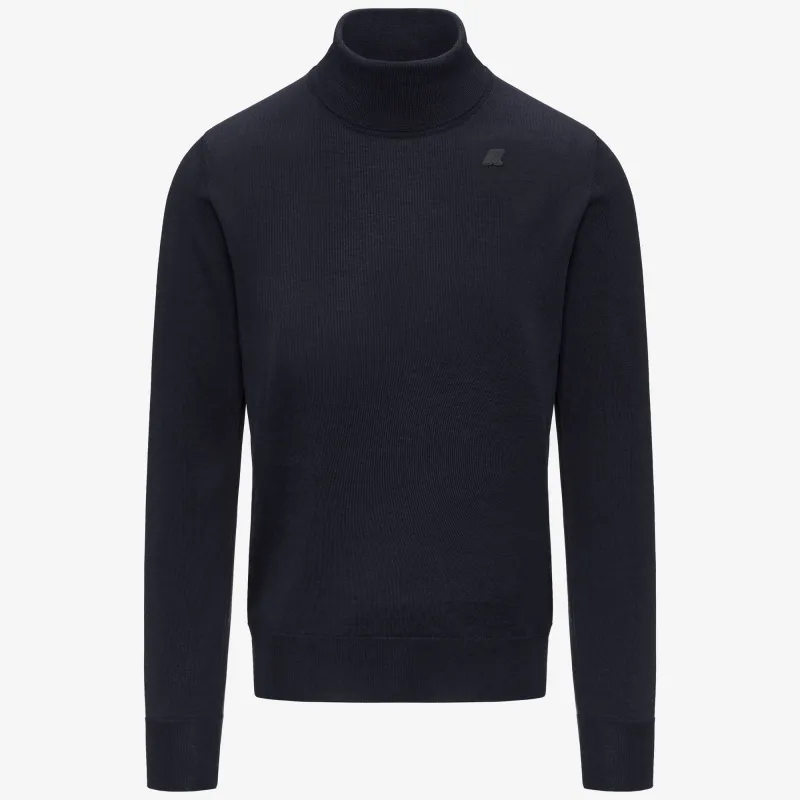 HENRY MERINO - Knitwear - Pull Over - Man - Blue Depth made by K-Way