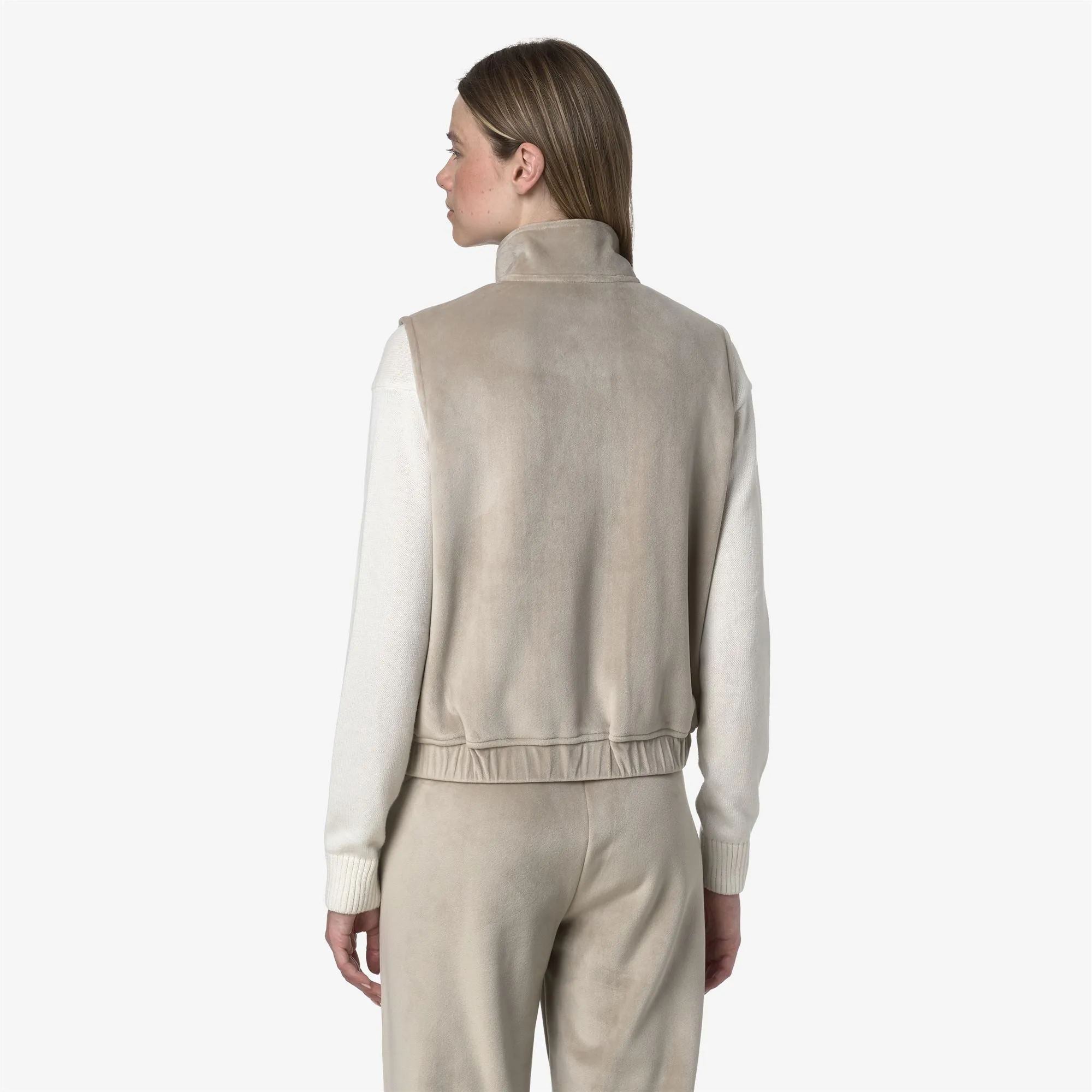 VIVIELME VELOUR POLAR - Fleece - Vest - Woman - Beige Cashmere-Beige Cashmere sold by K-Way product image thumbnail 5