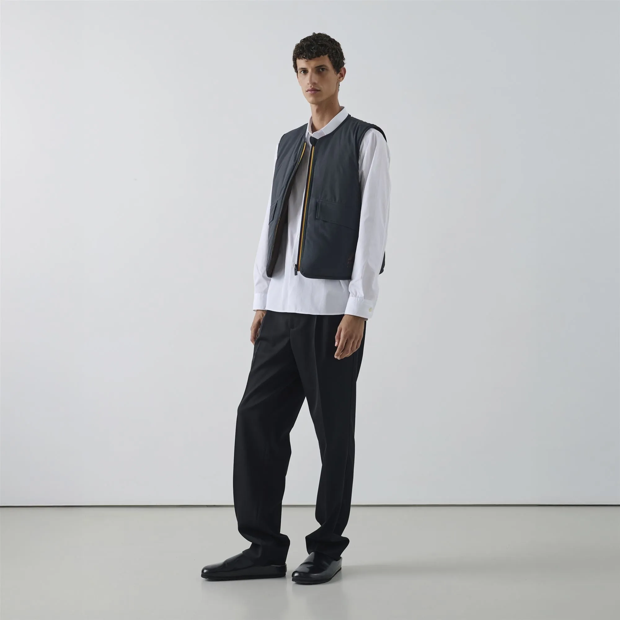 WES PADDED SOEUR - Jackets - Vest - WOMAN - Black Sand-Brown Coffee sold by K-Way product image thumbnail 5