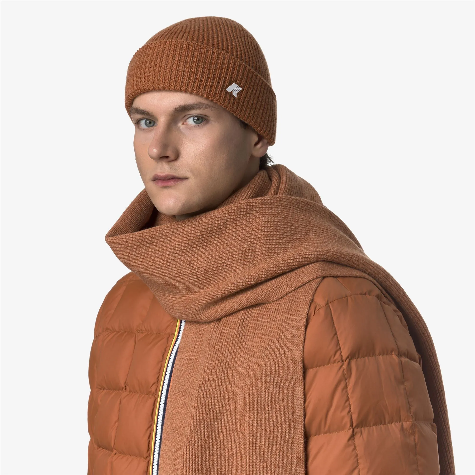 BRICE CARDIGAN STITCH WOOL - Headwear - Hat - Unisex - Orange Adobe Mel sold by K-Way product image thumbnail 2