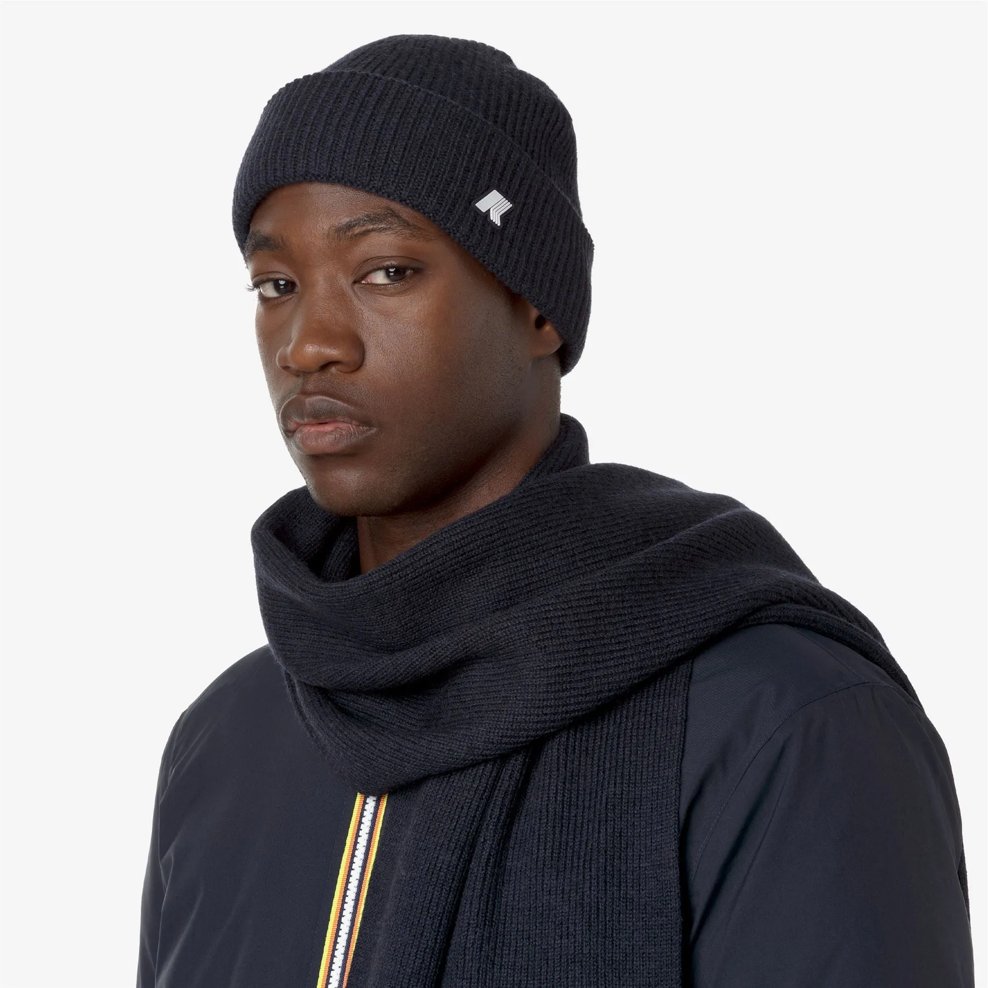 BRICE CARDIGAN STITCH WOOL - Headwear - Hat - Unisex - Blue Depth Melange sold by K-Way product image thumbnail 2