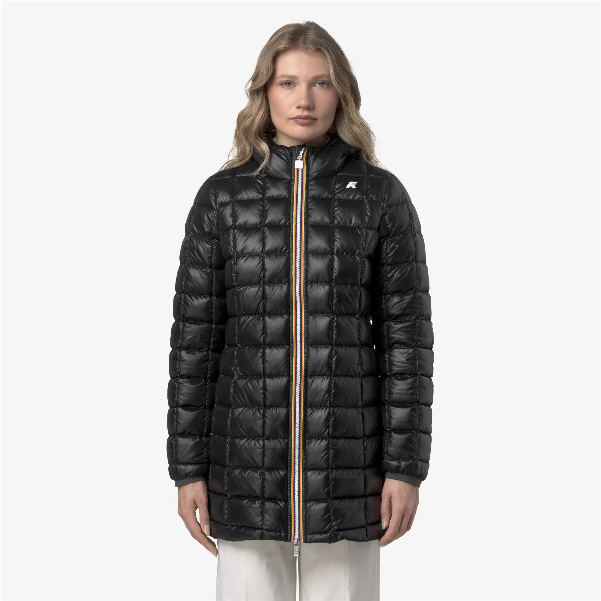 DENISE ST THERMO DOUBLE - Jackets - 3/4 Length - Woman - GREEN BLACKISH -Black Pure sold by K-Way product image thumbnail 3