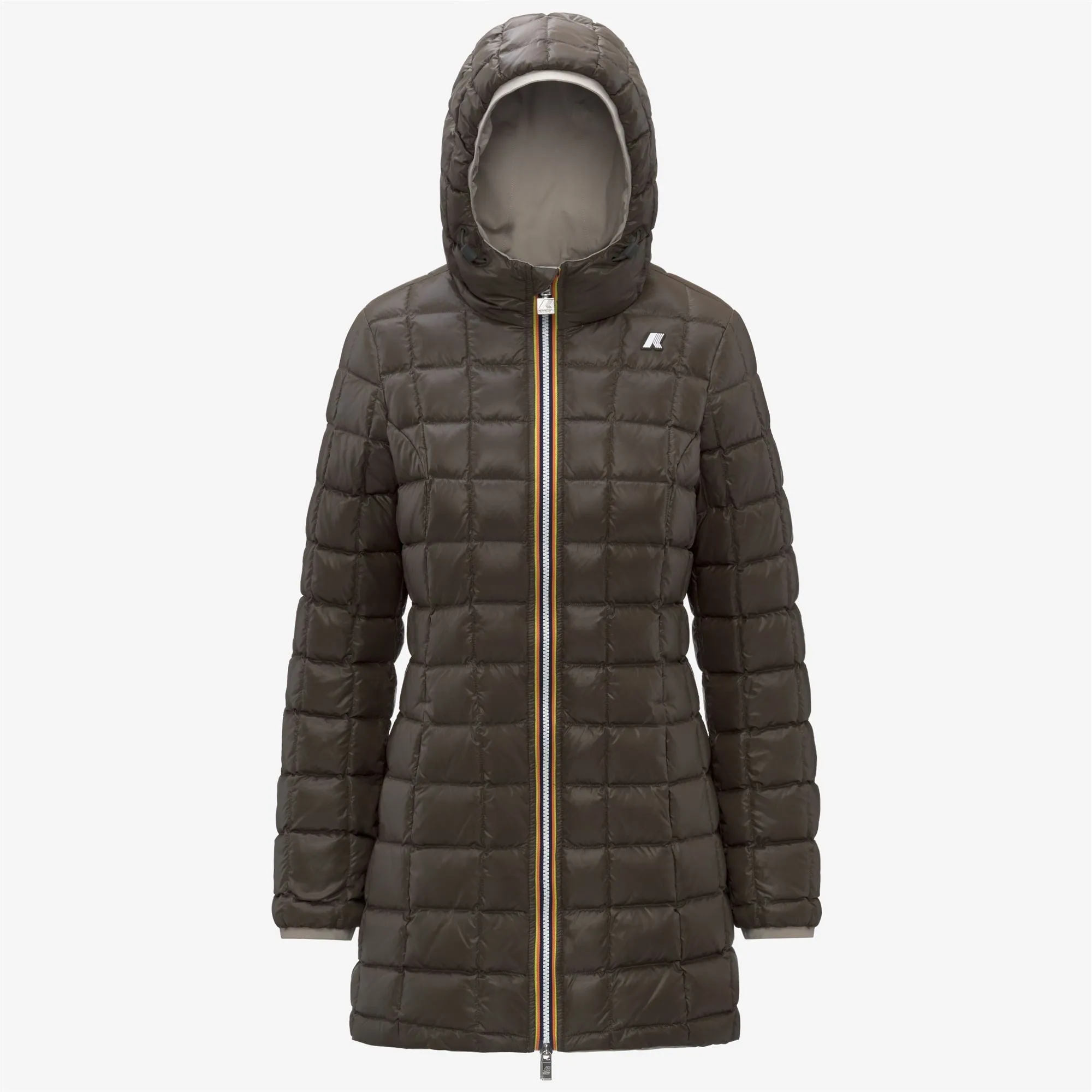 DENISE ST THERMO DOUBLE - Jackets - 3/4 Length - Woman - Beige Cashmere-Black Olive sold by K-Way product image thumbnail 2