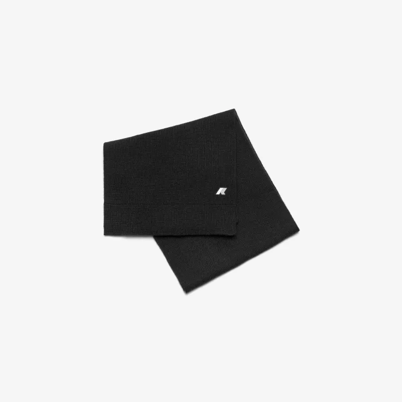 ETIENNE CARDIGAN STITCH WOOL - Scarves - SCARF - UNISEX - Black Pure Melange sold by K-Way