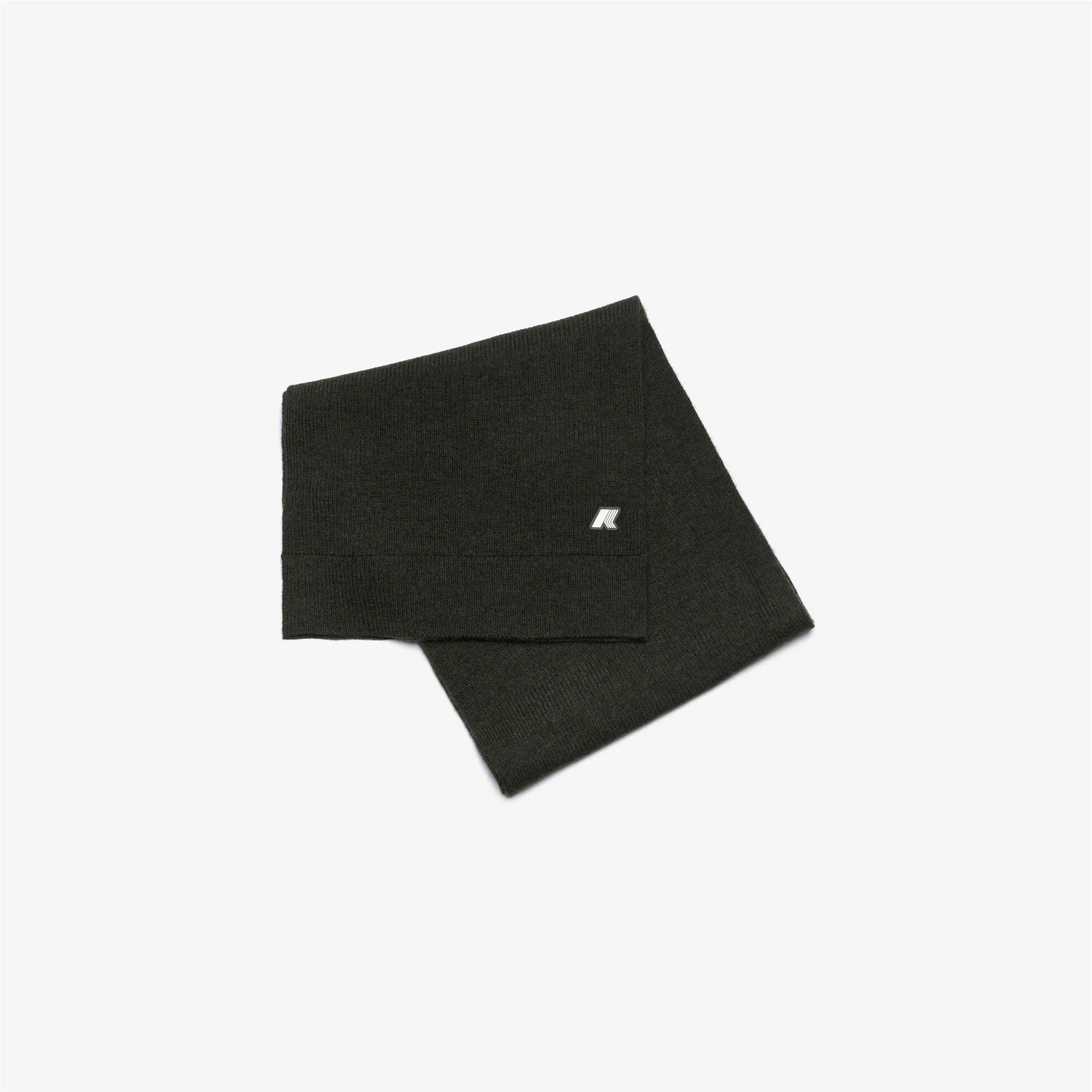 ETIENNE CARDIGAN STITCH WOOL - Scarves - SCARF - UNISEX - Green Blackish Melange sold by K-Way