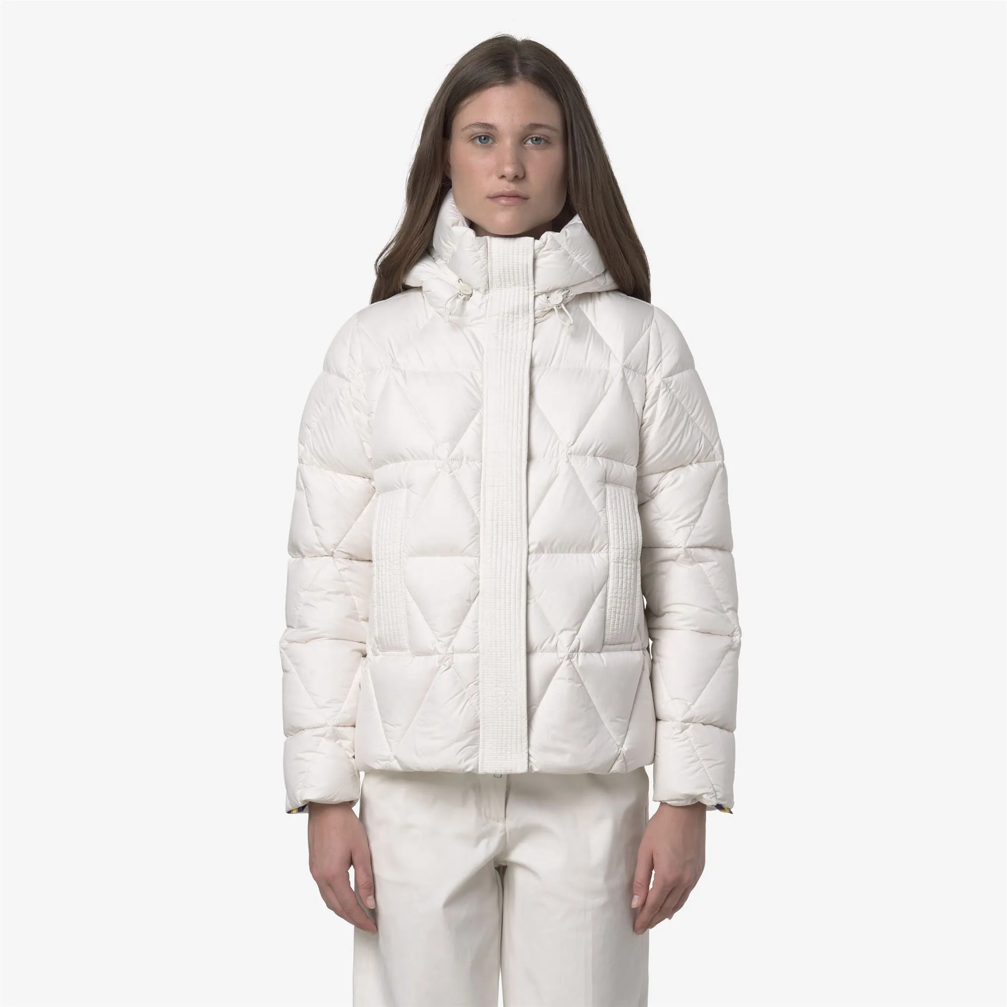 LETHILLE THERMO MICROFIBER - Jackets - Short - Woman - White Gardenia Combo-White Gardenia sold by K-Way product image thumbnail 3