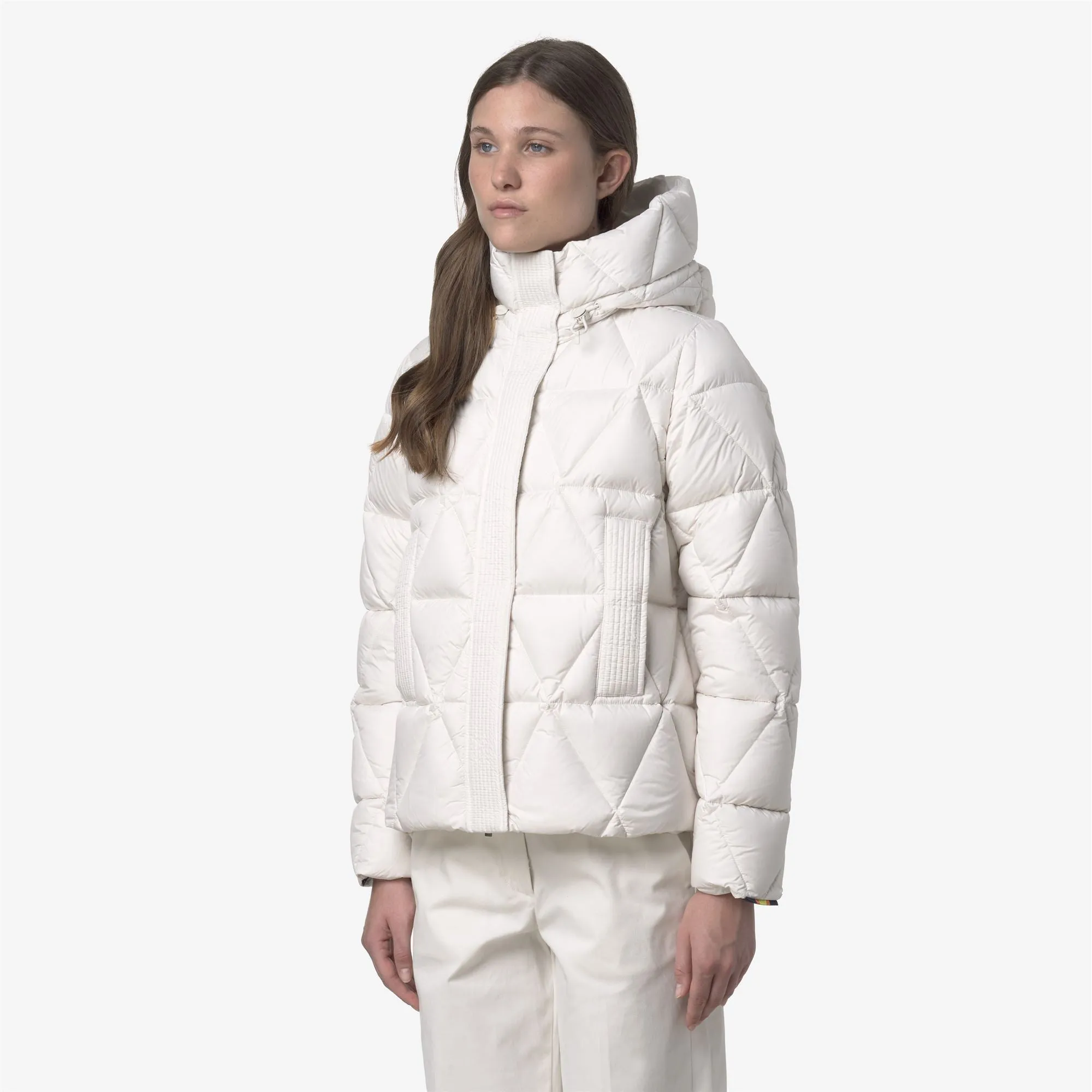 LETHILLE THERMO MICROFIBER - Jackets - Short - Woman - White Gardenia Combo-White Gardenia sold by K-Way product image thumbnail 4