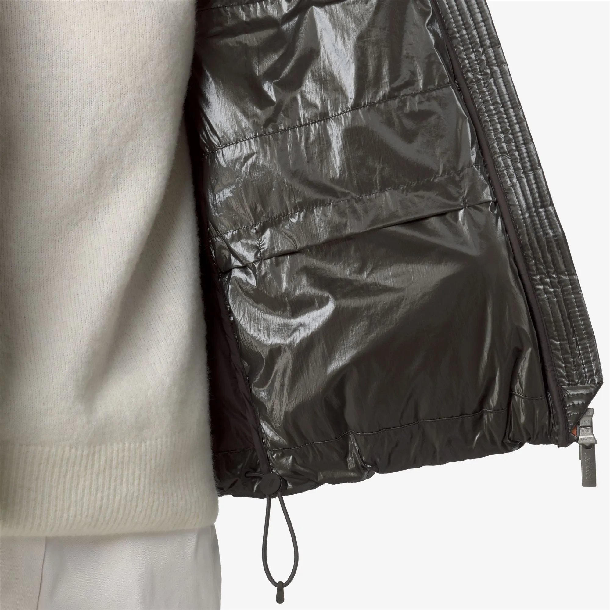 LETHILLE THERMO PEARLY - Jackets - Short - Woman - Black Olive Combo-Black Olive sold by K-Way product image thumbnail 2