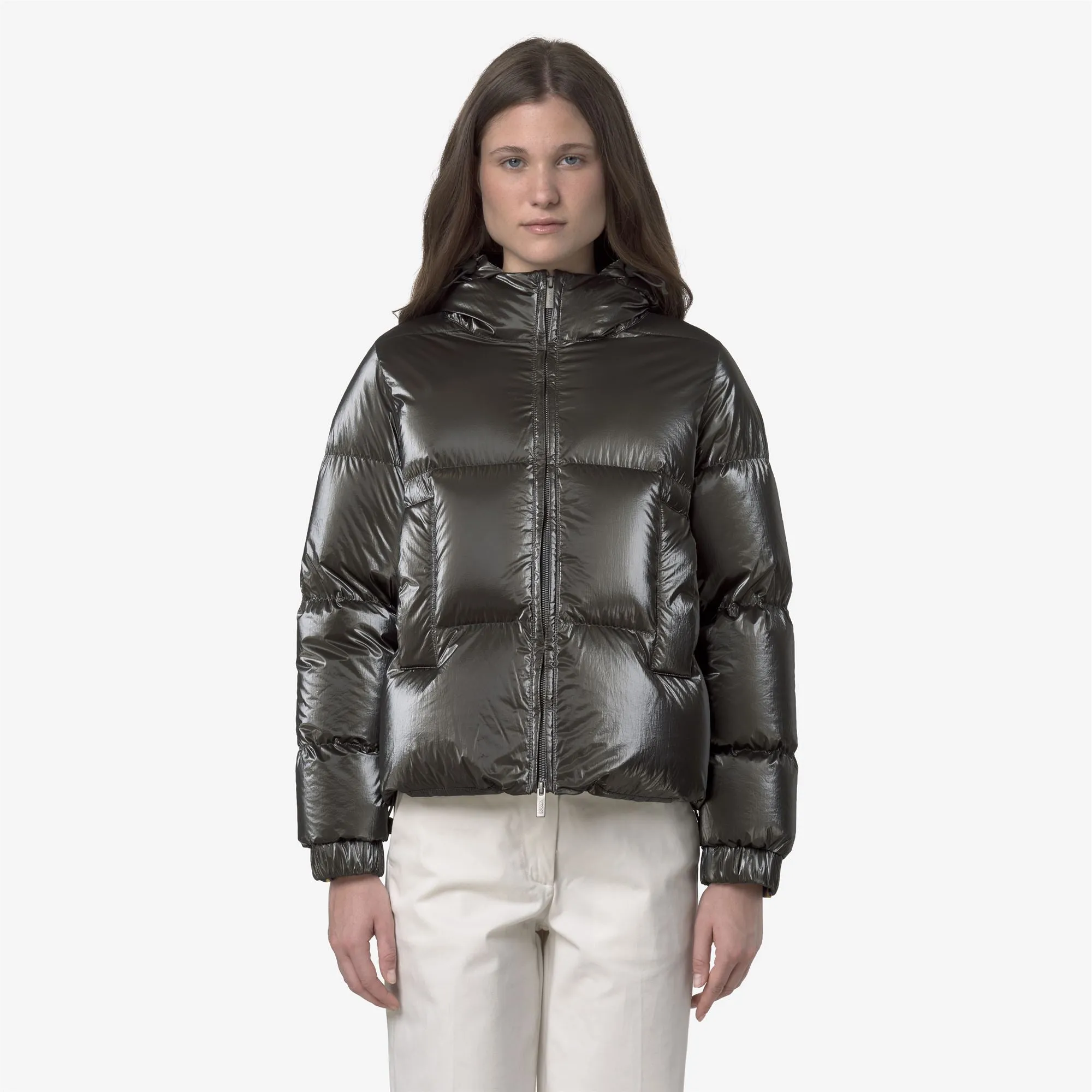 LETHILLE THERMO PEARLY - Jackets - Short - Woman - Black Olive Combo-Black Olive sold by K-Way product image thumbnail 3