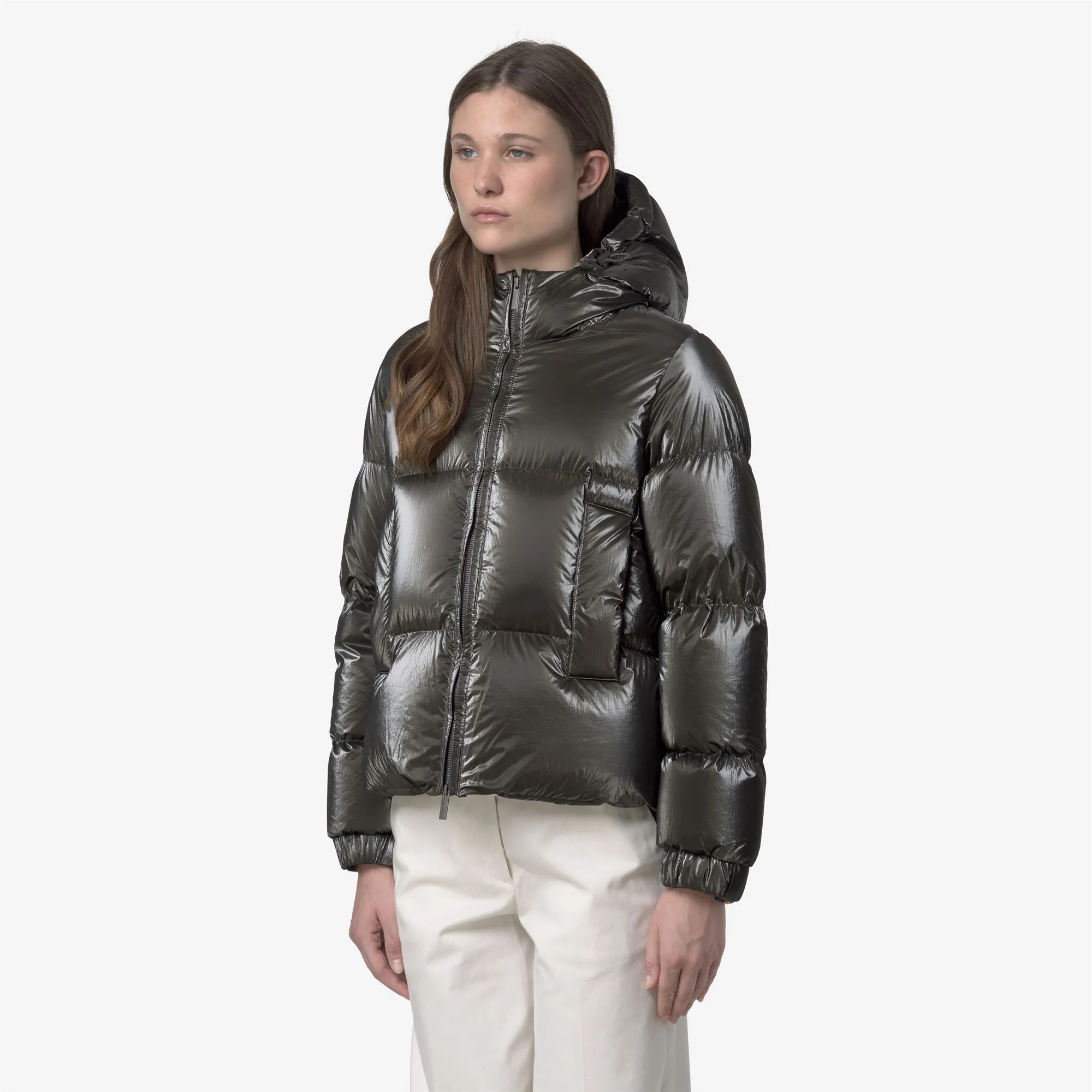 LETHILLE THERMO PEARLY - Jackets - Short - Woman - Black Olive Combo-Black Olive sold by K-Way product image thumbnail 4