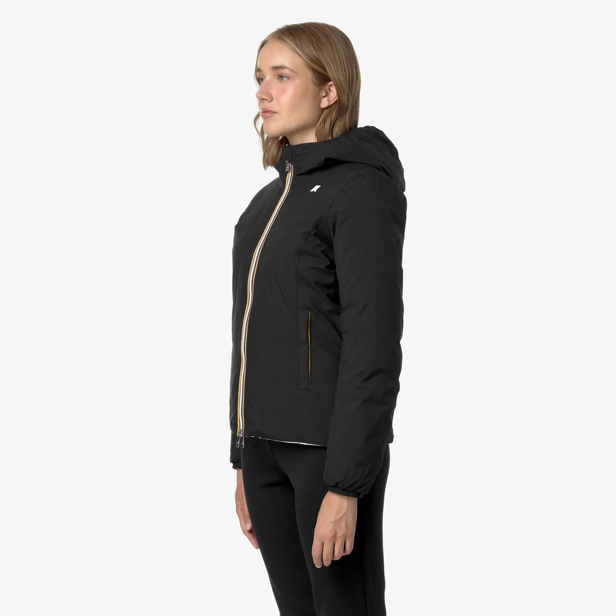 LILY ST THERMO DOUBLE - Jackets - Short - Woman - Black Pure-White Gardenia sold by K-Way product image thumbnail 5