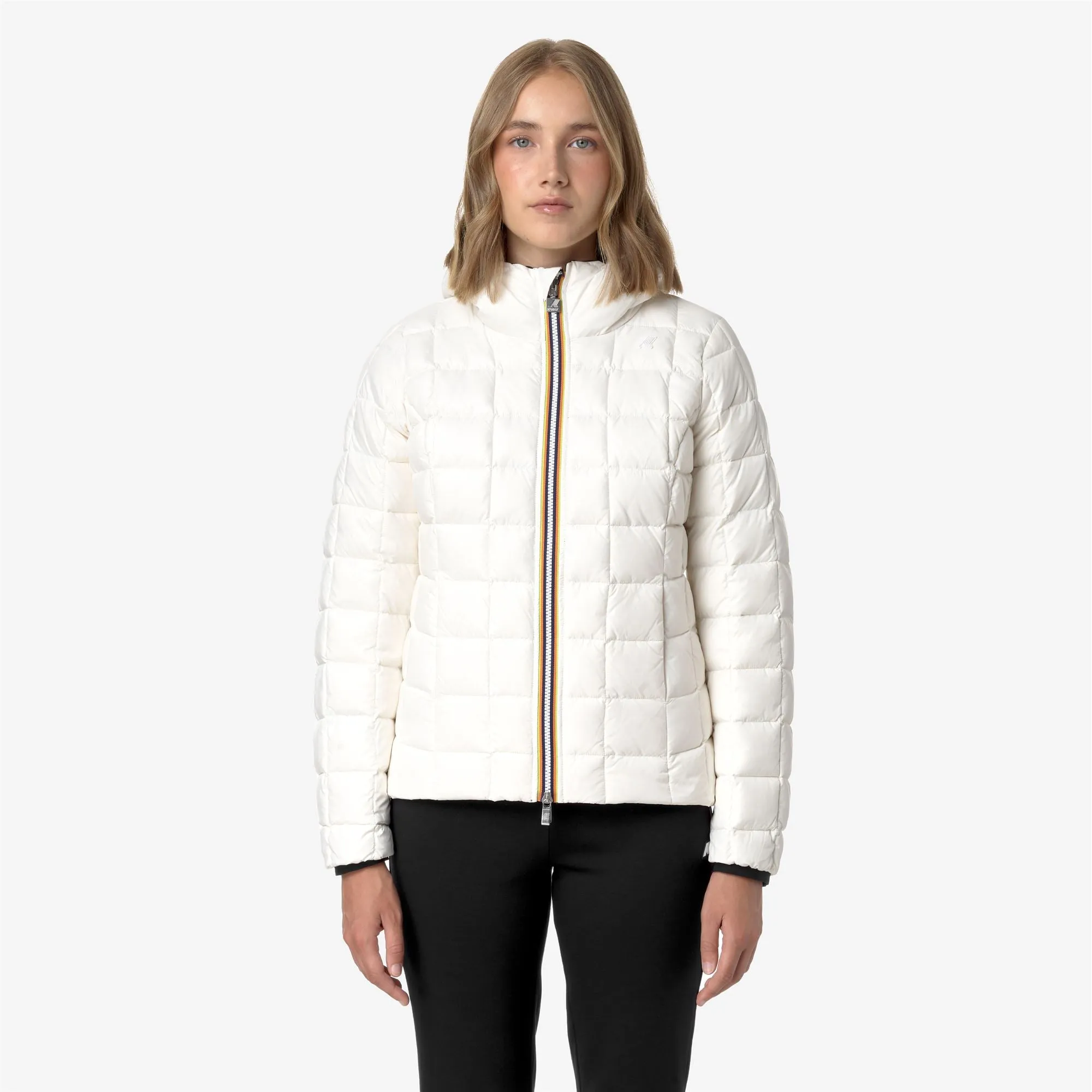LILY ST THERMO DOUBLE - Jackets - Short - Woman - Black Pure-White Gardenia sold by K-Way product image thumbnail 3
