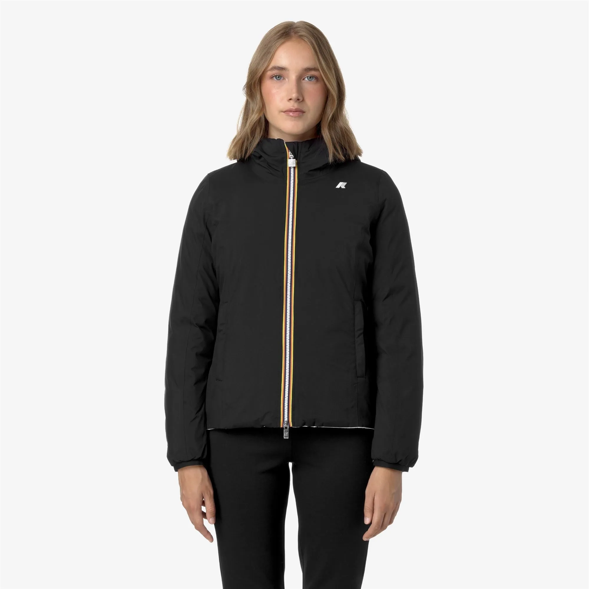 LILY ST THERMO DOUBLE - Jackets - Short - Woman - Black Pure-White Gardenia sold by K-Way product image thumbnail 4