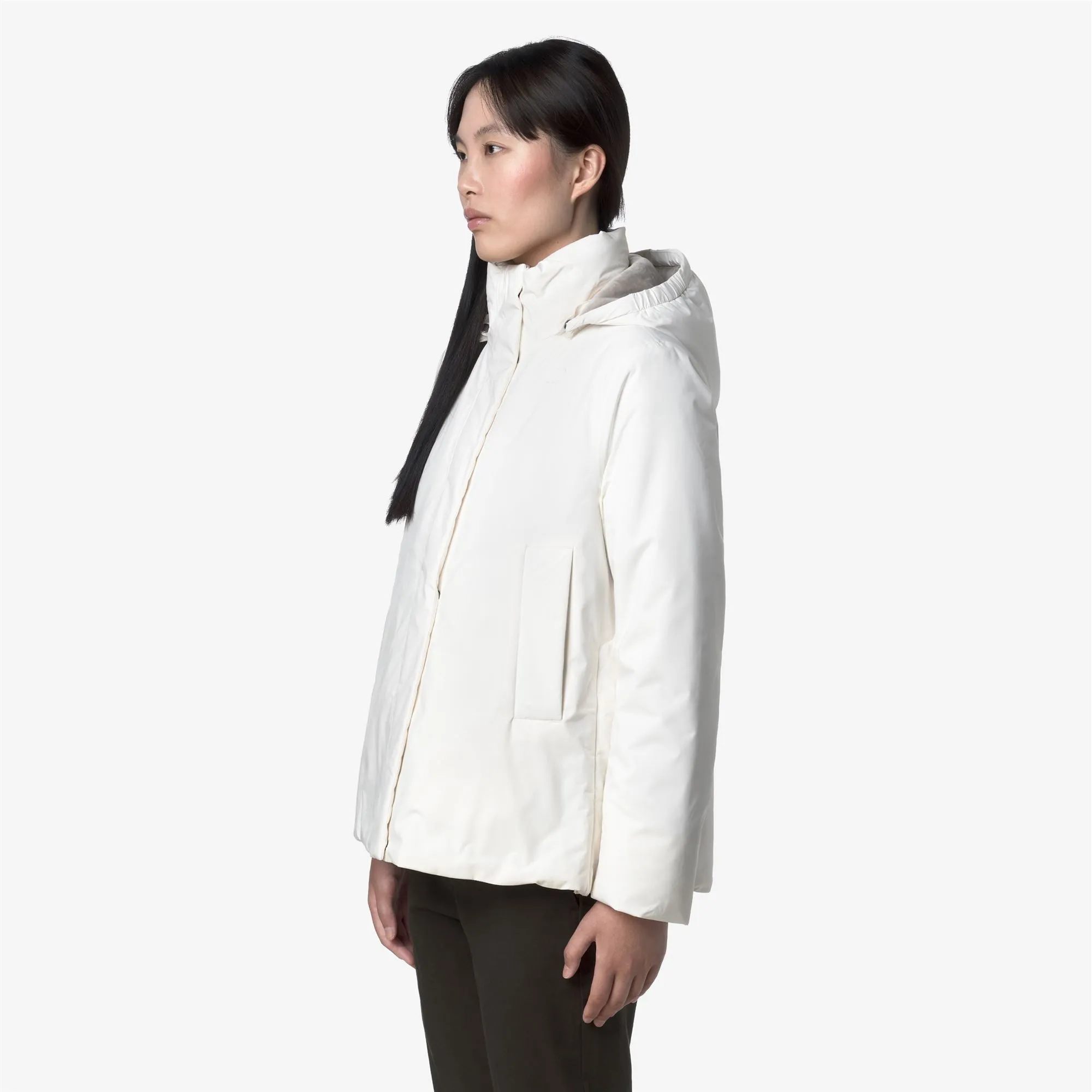 MARLETTE SOFT TOUCH MARMOTTA - Jackets - Short - Woman - White Gardenia-Grey Goat sold by K-Way product image thumbnail 5