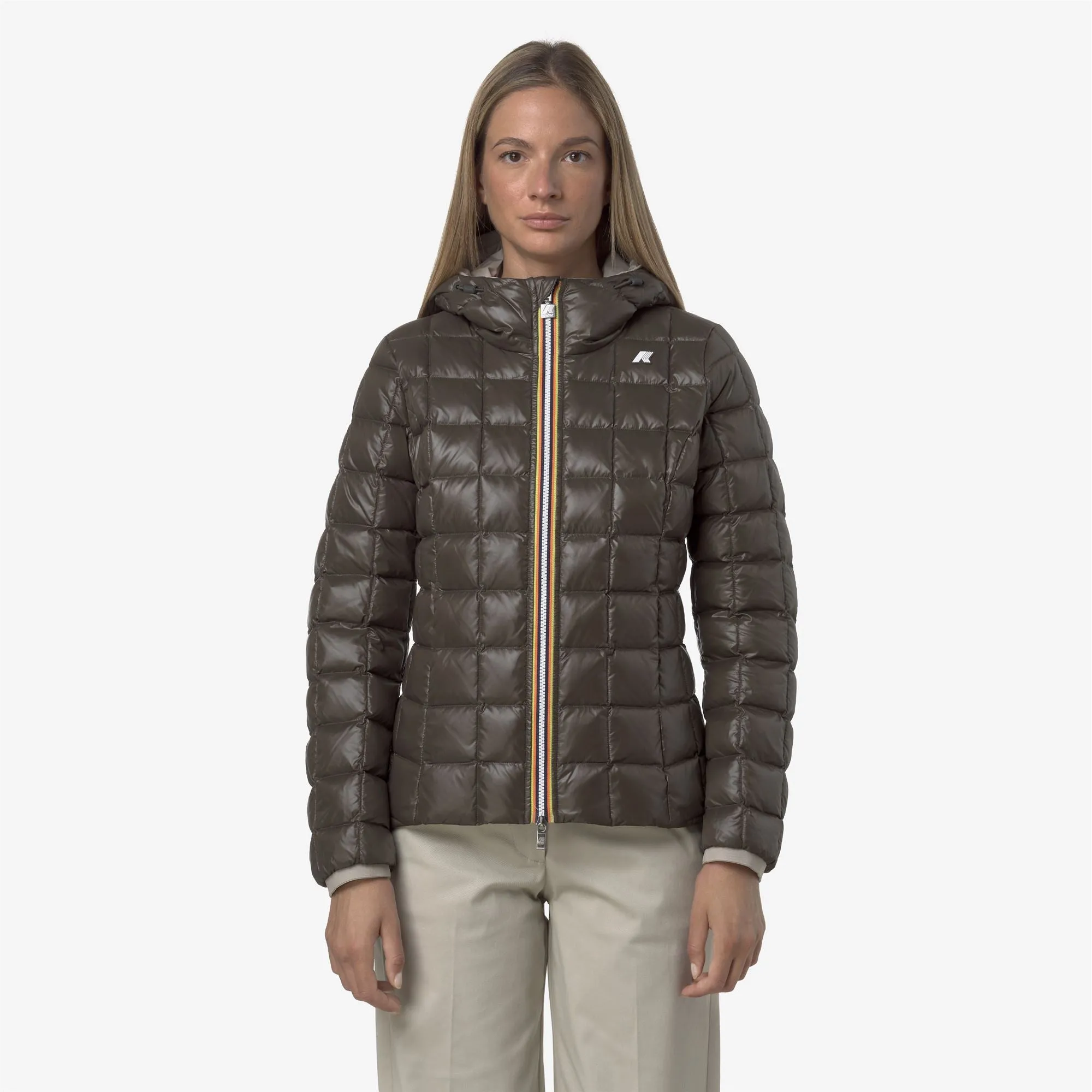 LILY ST THERMO DOUBLE - Jackets - Short - Woman - Beige Cashmere-Black Olive sold by K-Way product image thumbnail 3