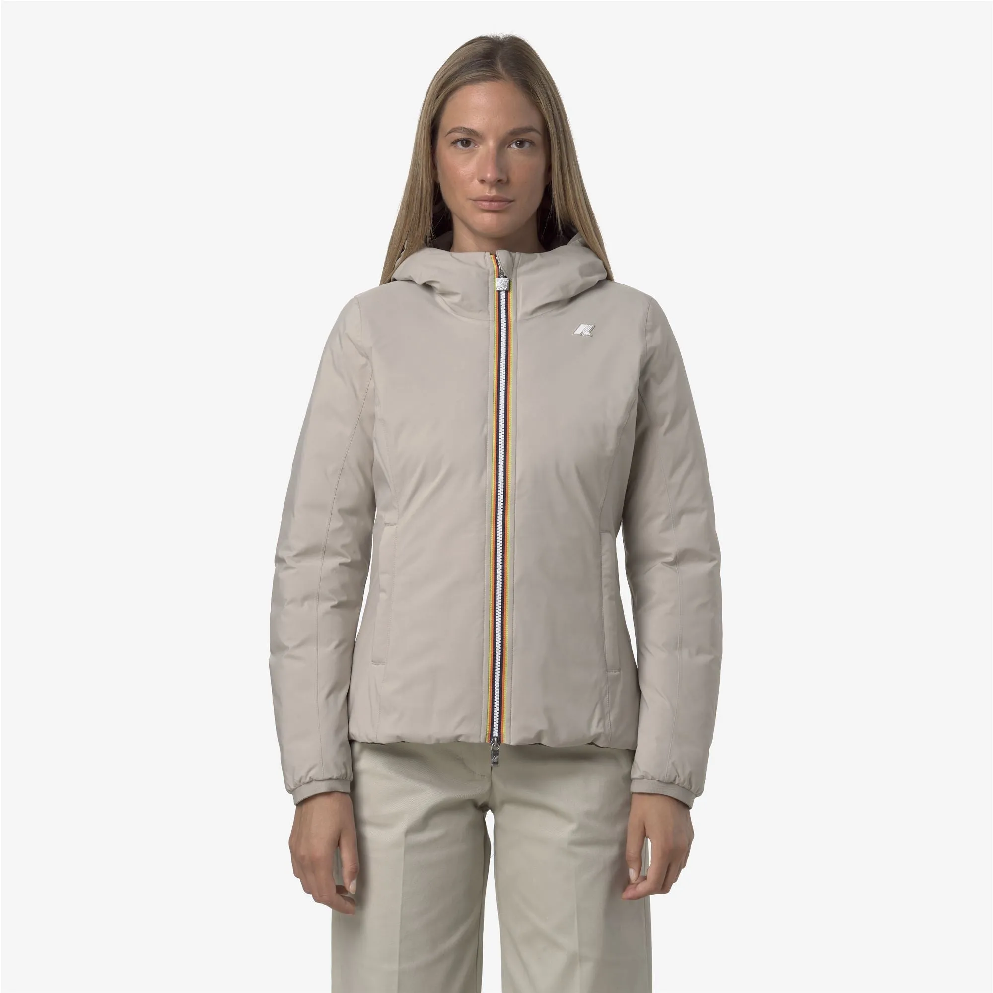 LILY ST THERMO DOUBLE - Jackets - Short - Woman - Beige Cashmere-Black Olive sold by K-Way product image thumbnail 4