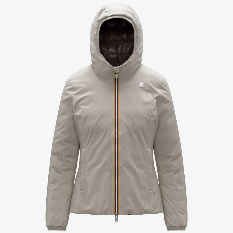 LILY ST THERMO DOUBLE - Jackets - Short - Woman - Beige Cashmere-Black Olive made by K-Way